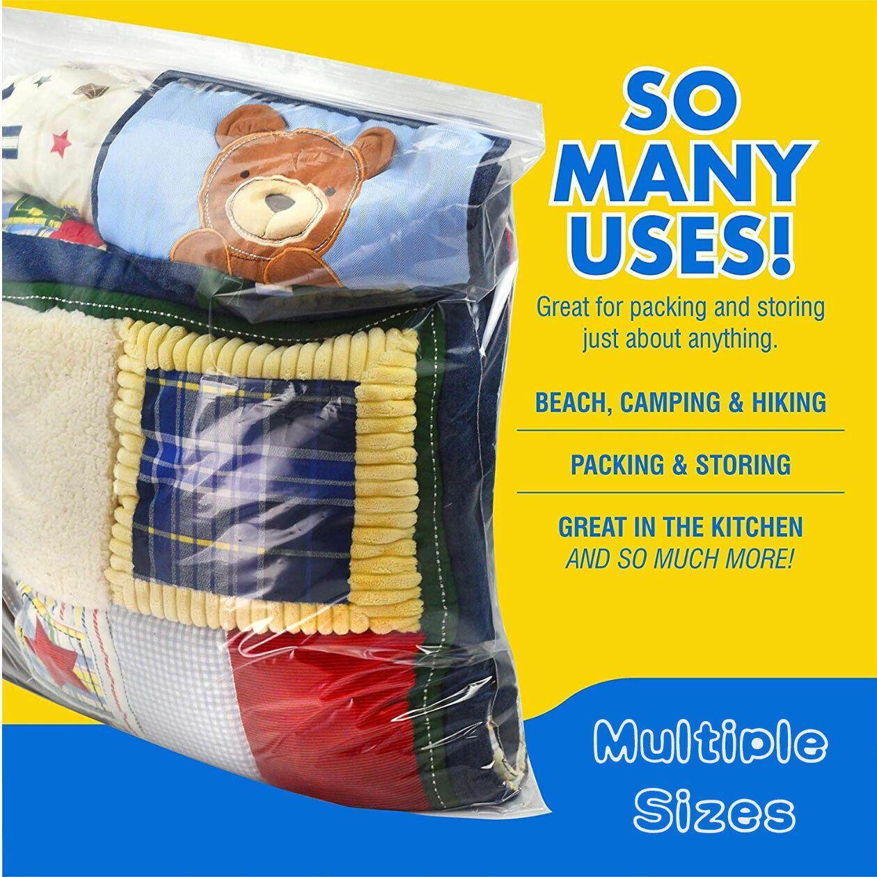 10/100PCS Thick Resealable Ziplock Bags in 12 Sizes Zip Lock Plastic Bags - 10x15cm-100pcs 4