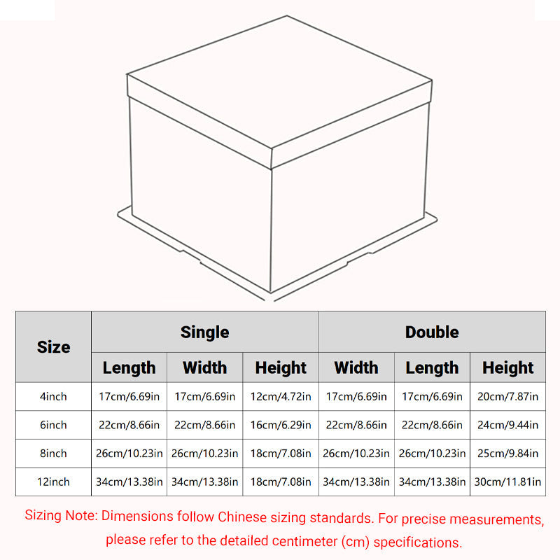 20 PCS Clear Treat Box Box Portable Cake Display Transparent Birthday Cake - 8 INCH(without ribbon)-Double 3
