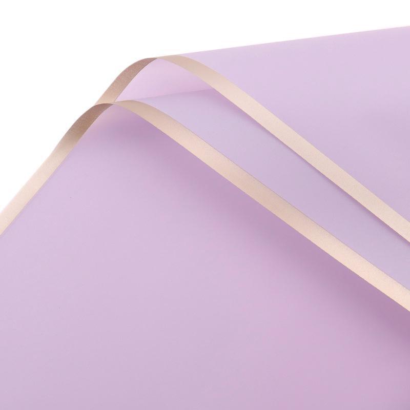 100PCS Waterproof Flower Gift Wrapping Paper Florist Bouquet Craft Packaging - Purple 9