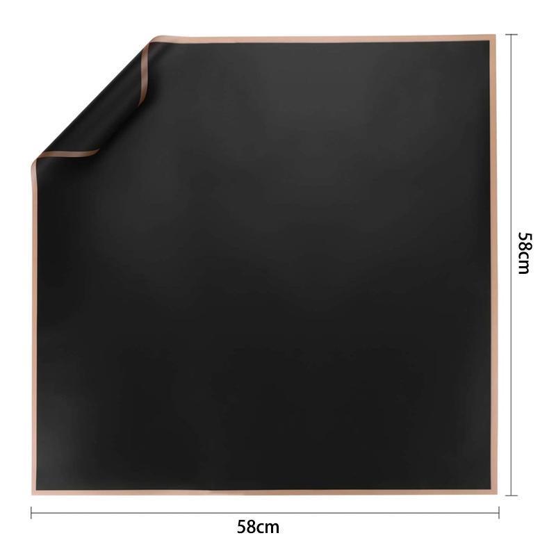 100PCS Waterproof Flower Gift Wrapping Paper Florist Bouquet Craft Packaging - Black 3