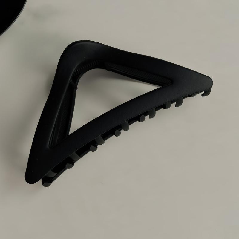 Women's Simple Hair Claws Clip Large Geometric Barrette Ponytail Clamp Hairpin - Black 5