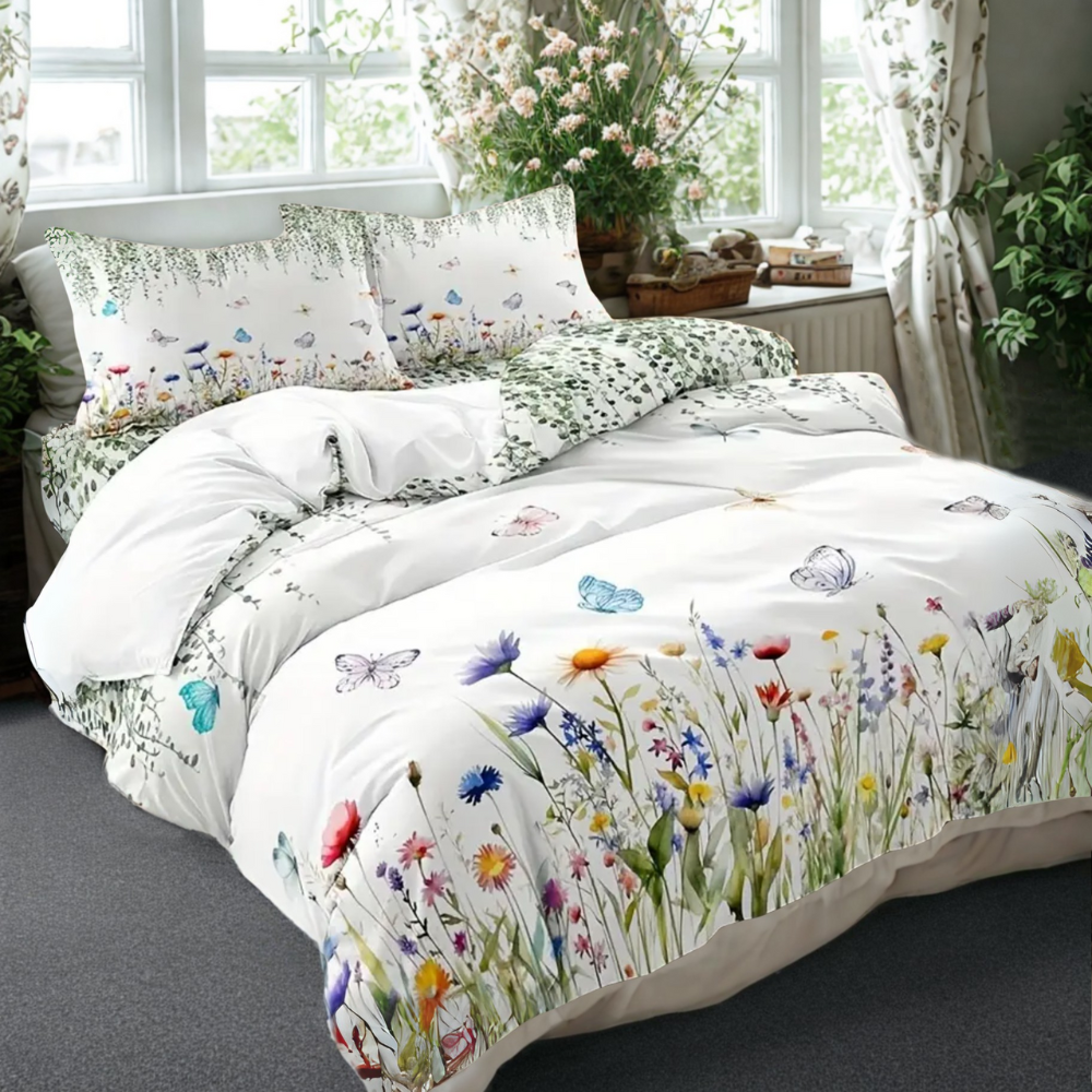 Dreamfields - Butterfly Dreams Quilt Cover Set - (3pcs, Super King Size)