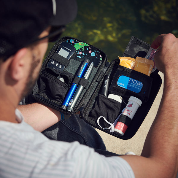 Glucology Diabetes Travel Cases | Matte Blue, Classic 3