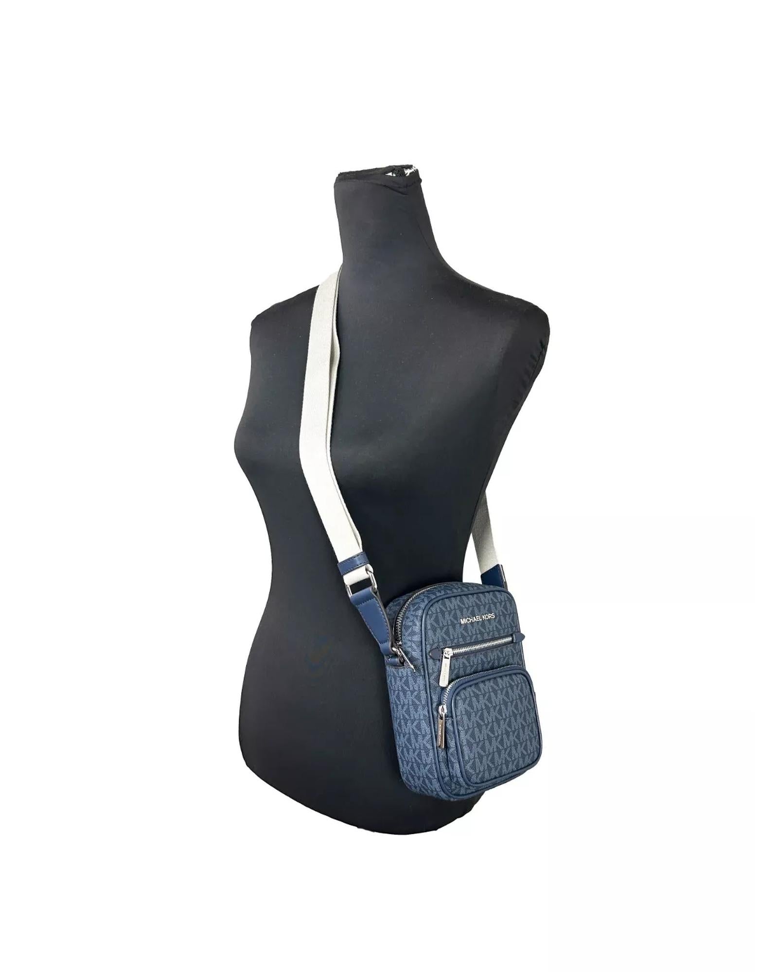 Michael Kors Women's North South Medium Crossbody Bag Navy Blue - One Size