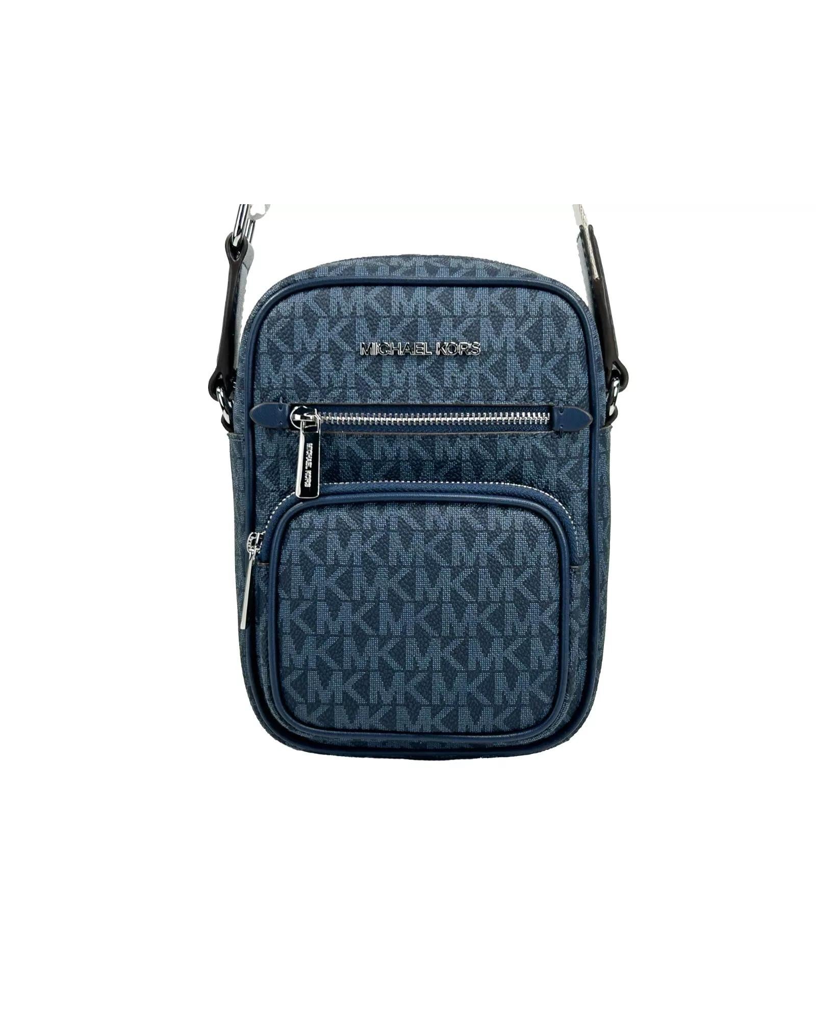 Michael Kors Women's North South Medium Crossbody Bag Navy Blue - One Size 4
