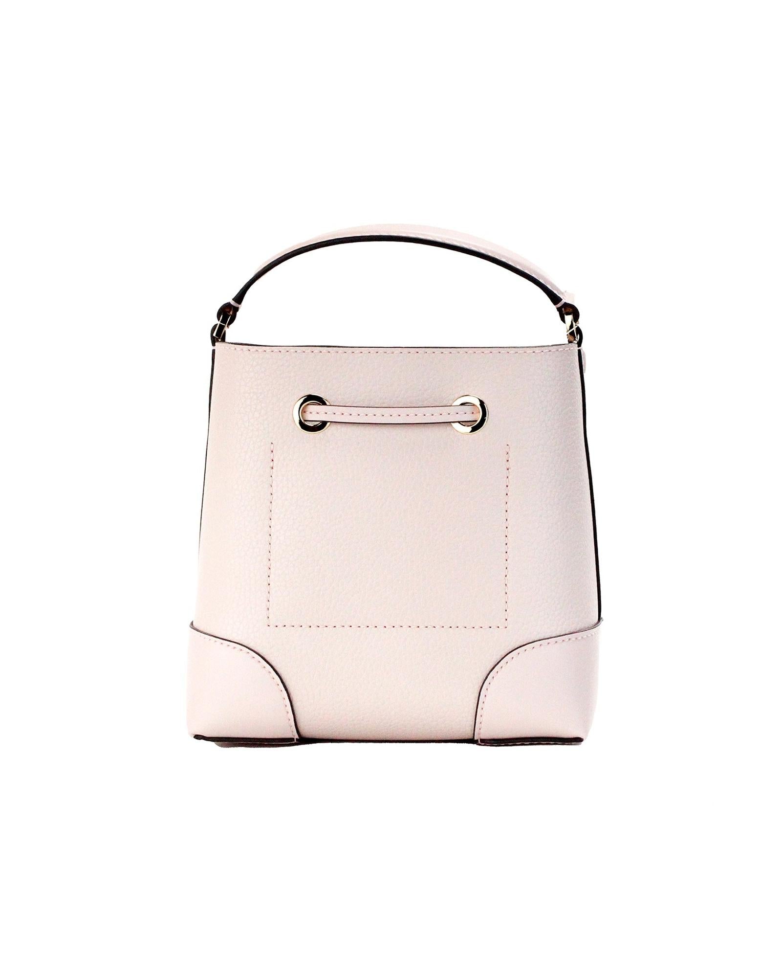 Michael Kors Women's Mercer Small Powder Blush Pebble Leather Bucket Crossbody Bag Purse - One Size 3