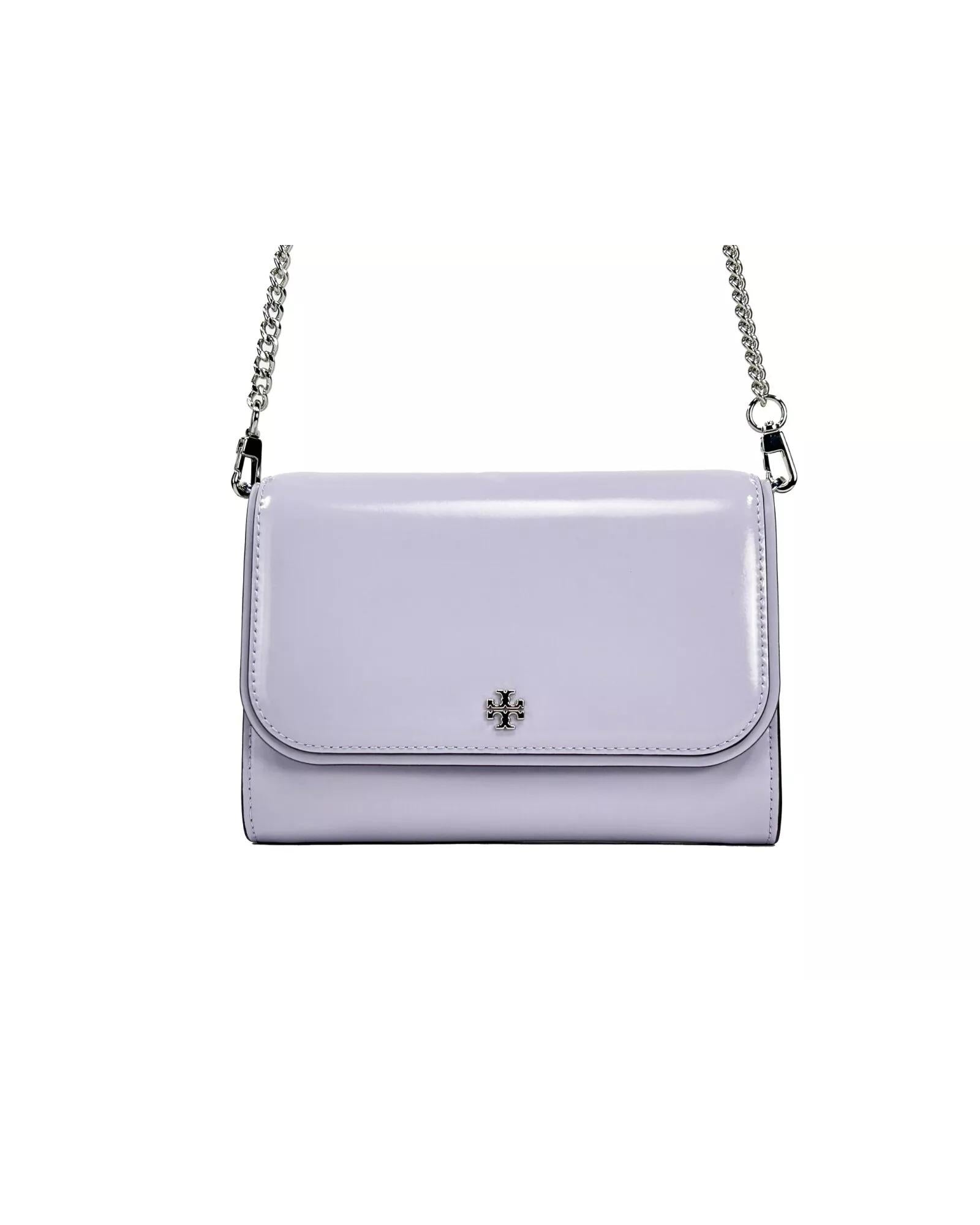 Tory Burch Women's Patent Emerson Patent Chain Wallet Crossbody Bag - One Size
