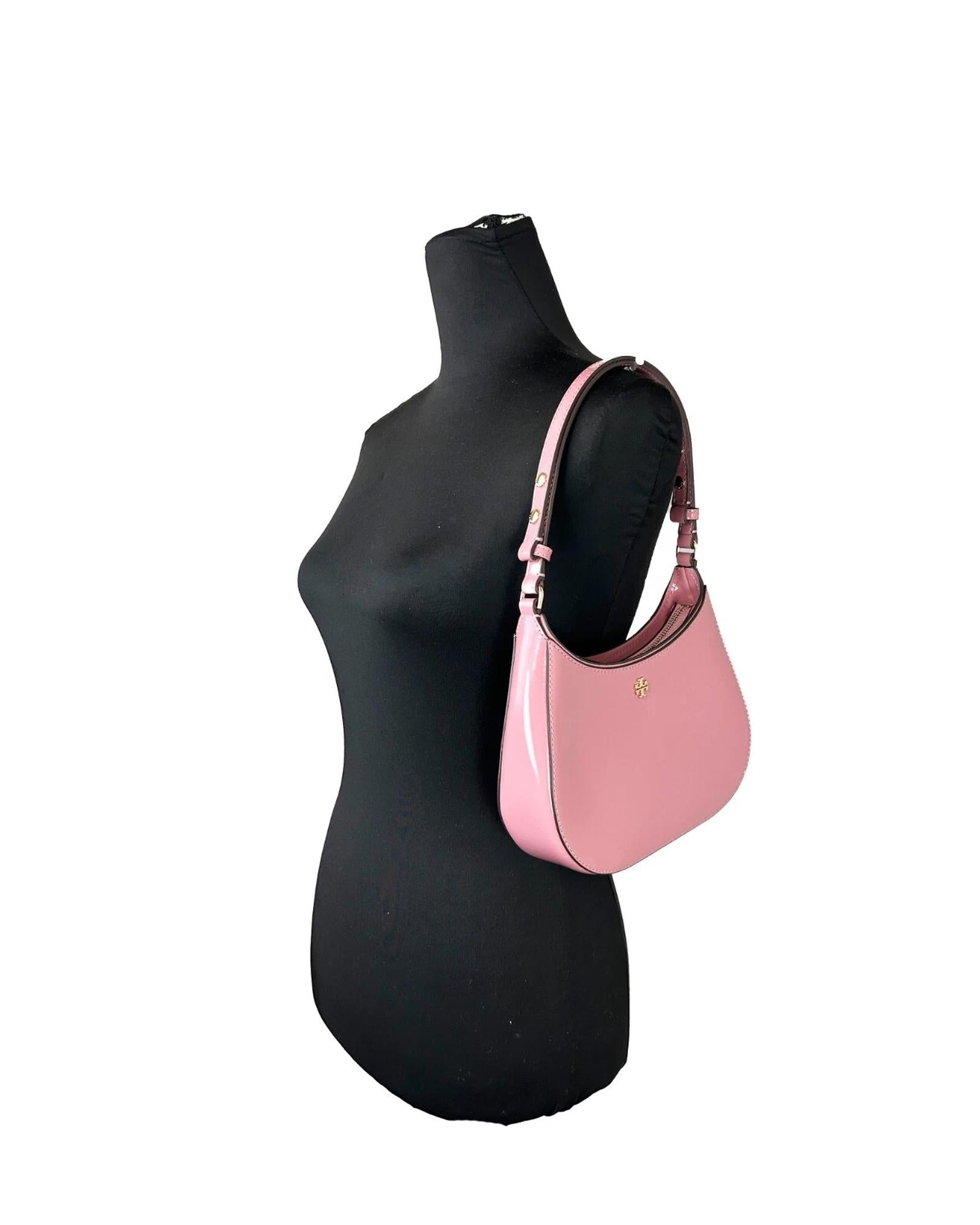 Tory Burch Women's Patent Emerson Small Shoulder Bag Purse Pink - One Size 3
