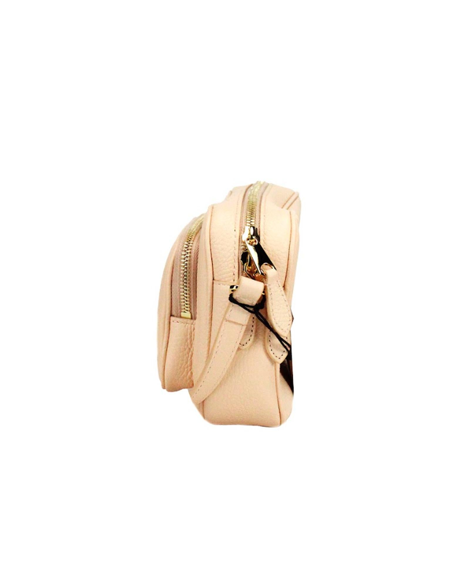 Burberry Women's Small Branded Peach Pink Grainy Leather Camera Crossbody Bag - One Size 6