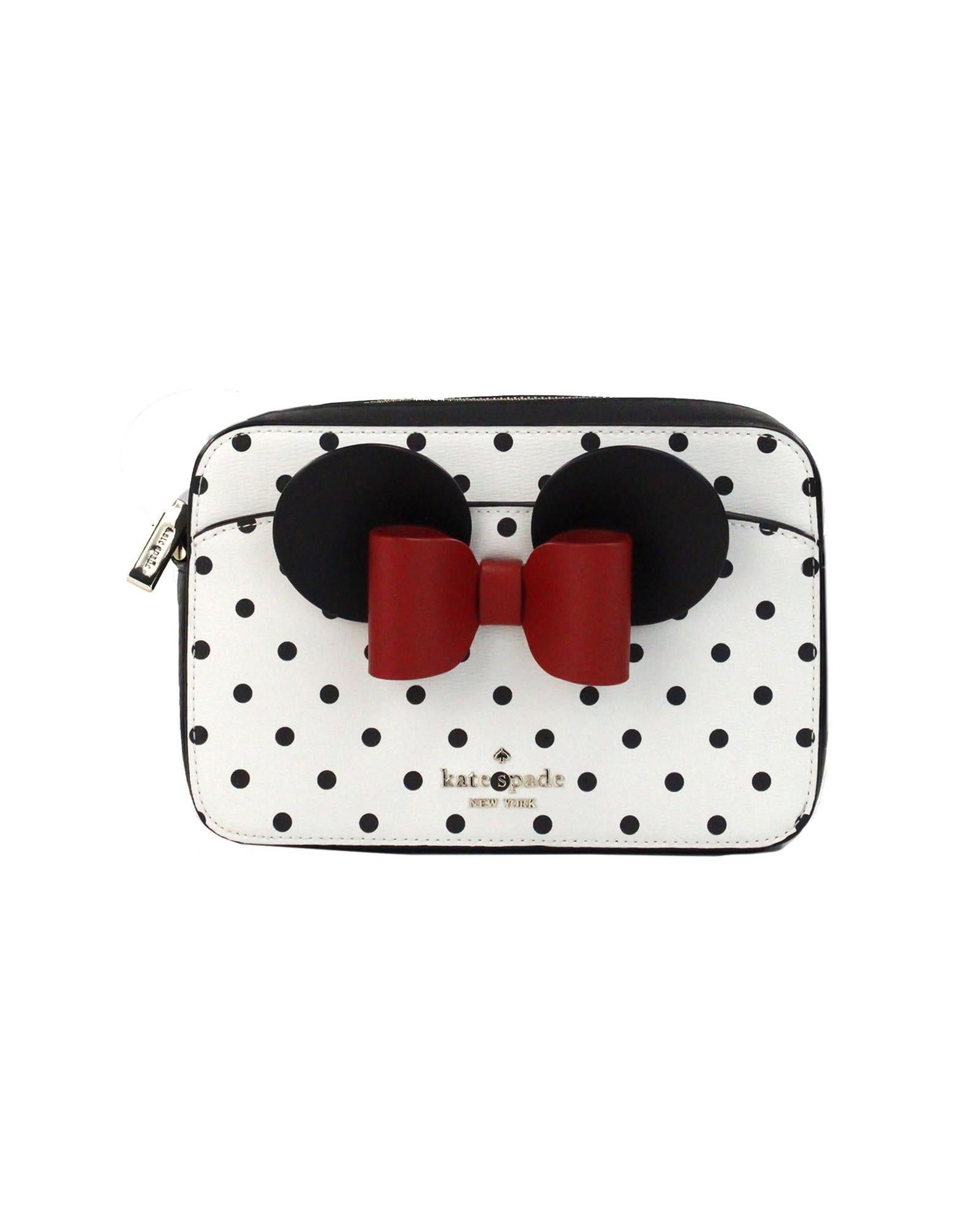 Kate Spade Women's Disney Minnie Mouse Polka Dot Printed PVC Crossbody Camera Bag - One Size