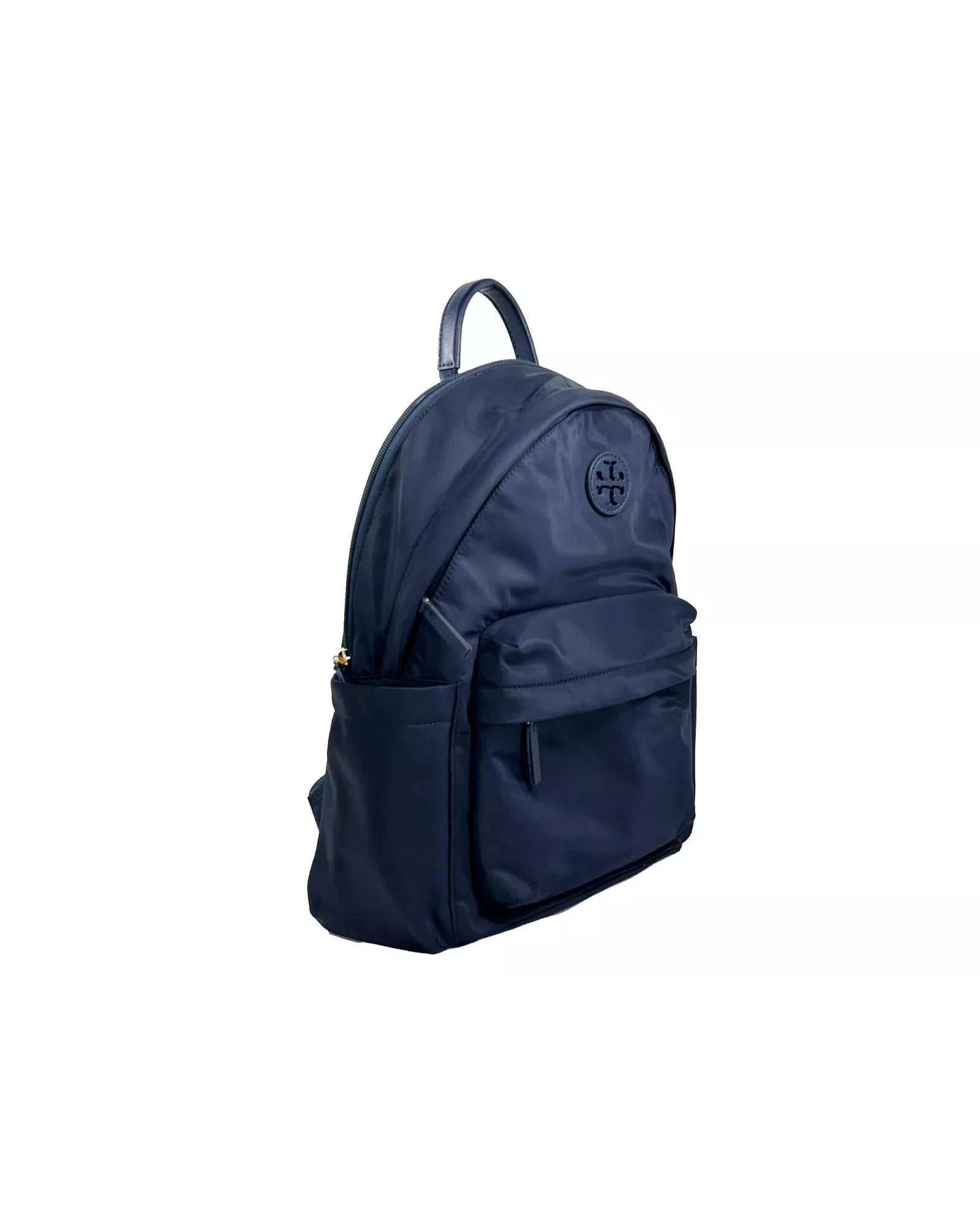 Tory Burch Women's Navy Ella Nylon Backpack Bag 88368 - One Size 4