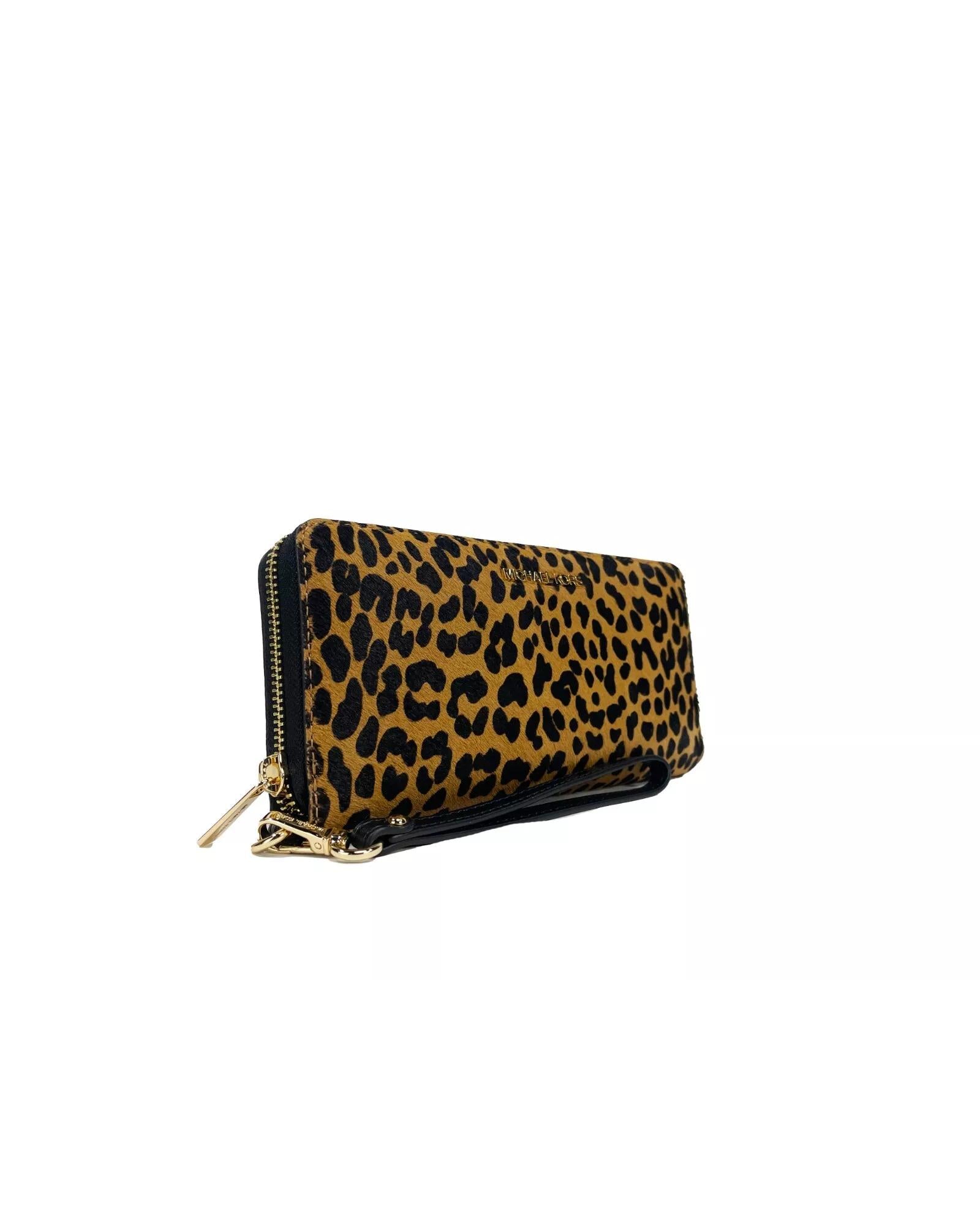 Michael Kors Women's Jet Set Animal Print Continental Wristlet Wallet - One Size