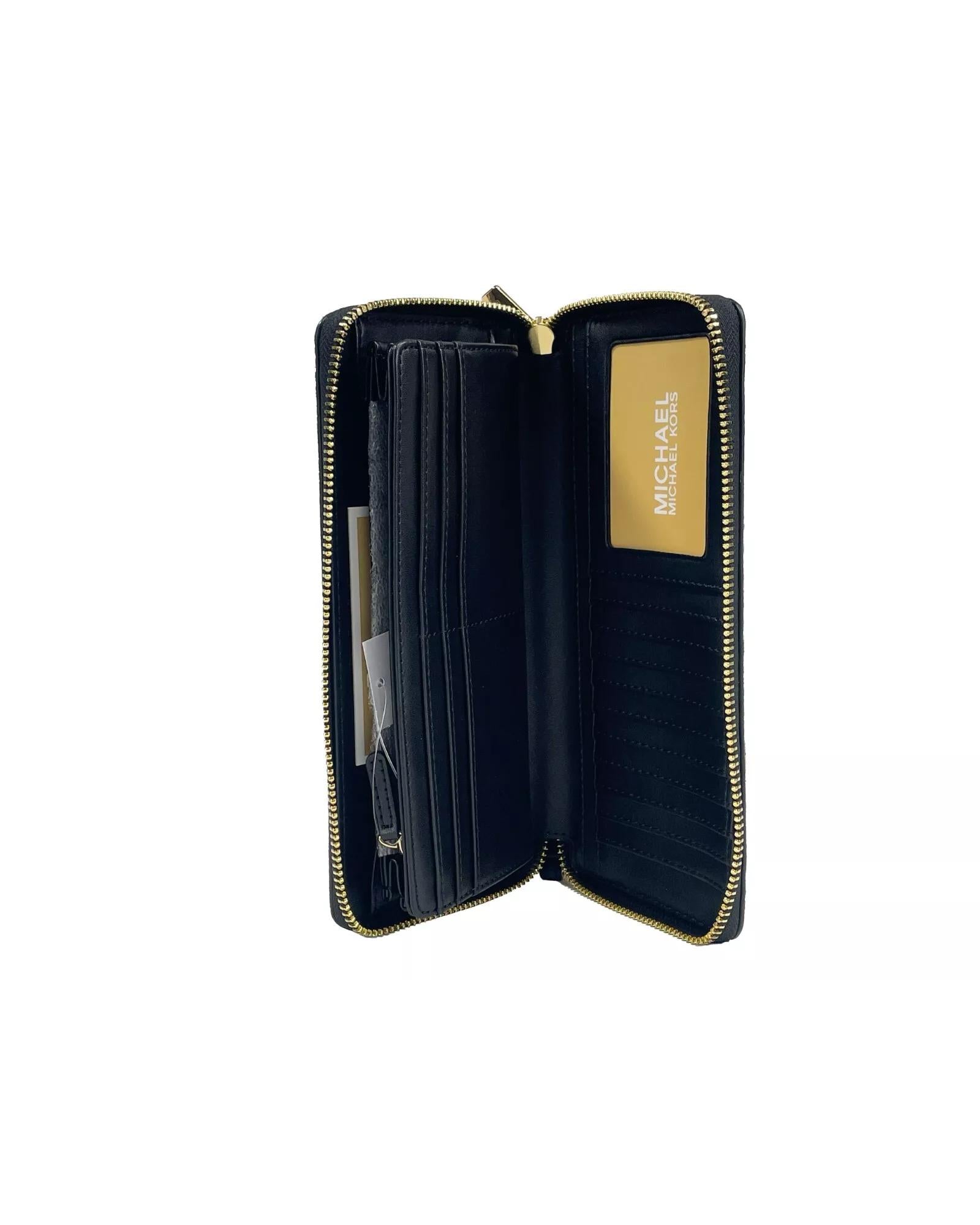 Michael Kors Women's Jet Set Animal Print Continental Wristlet Wallet - One Size 4