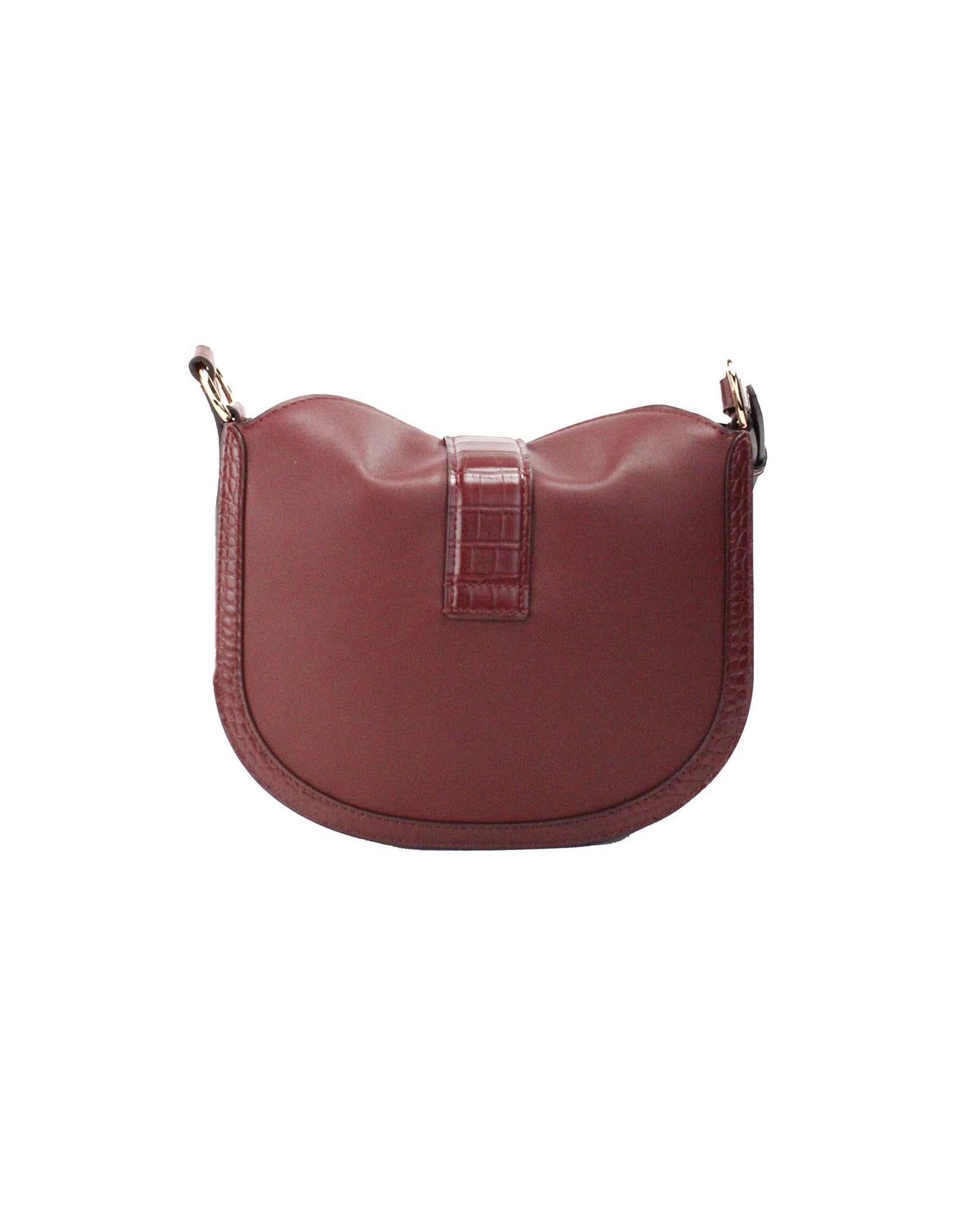 Michael Kors Women's Gabby Small Dark Cherry Leather Foldover Hobo Crossbody Bag - One Size 3