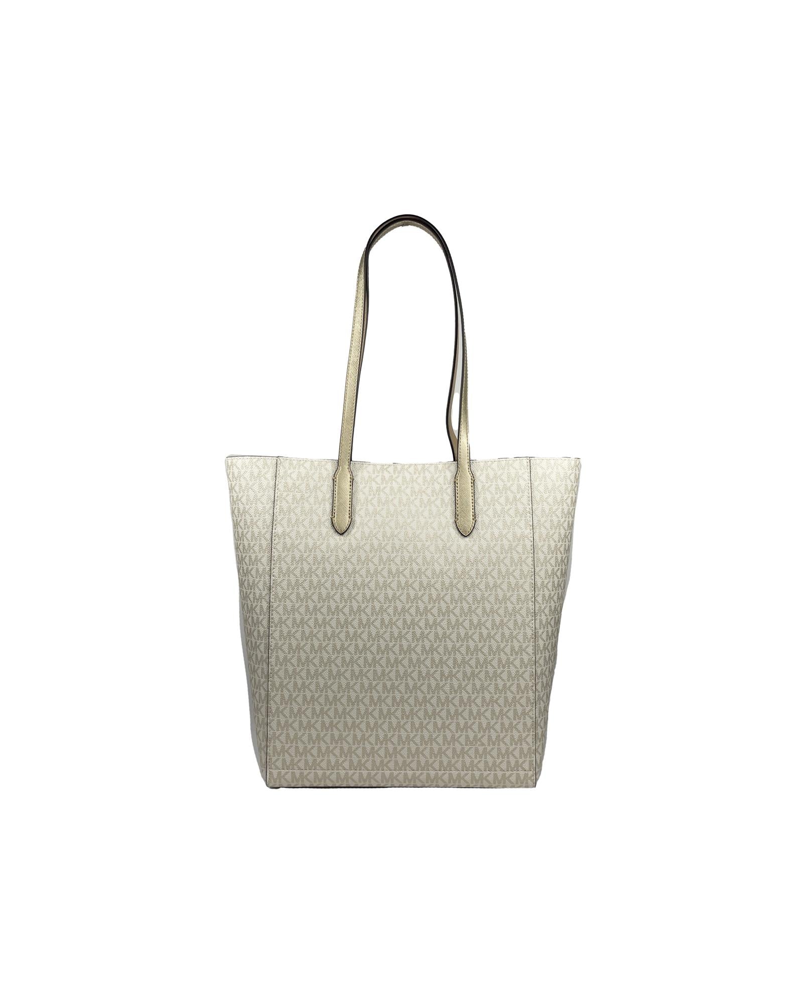 Michael Kors Women's Vincent With Card Case Large Tote Purse Bag Gold - One Size