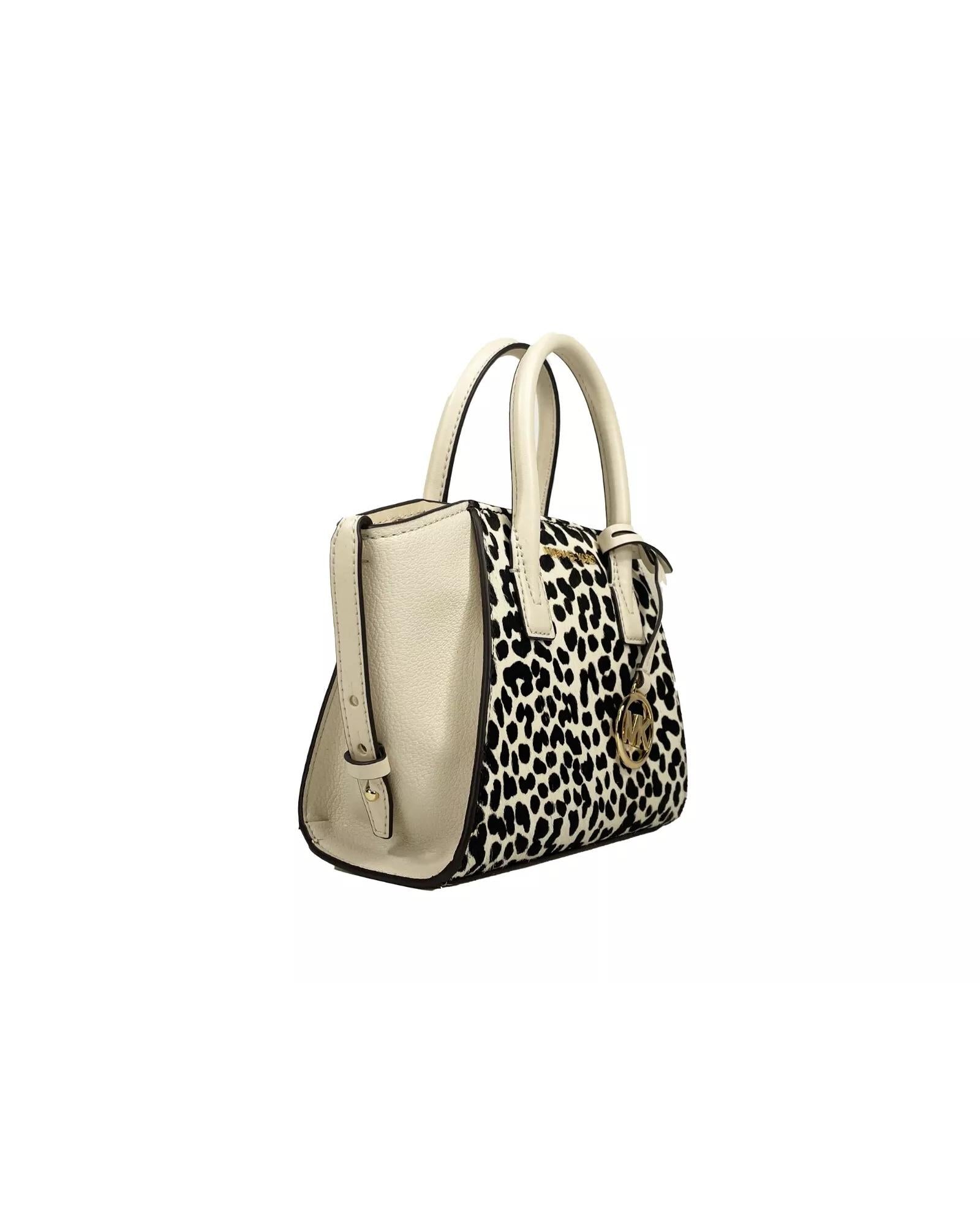Michael Kors Women's Avril XS Cream Cheetah Satchel Crossbody Bag Purse - One Size