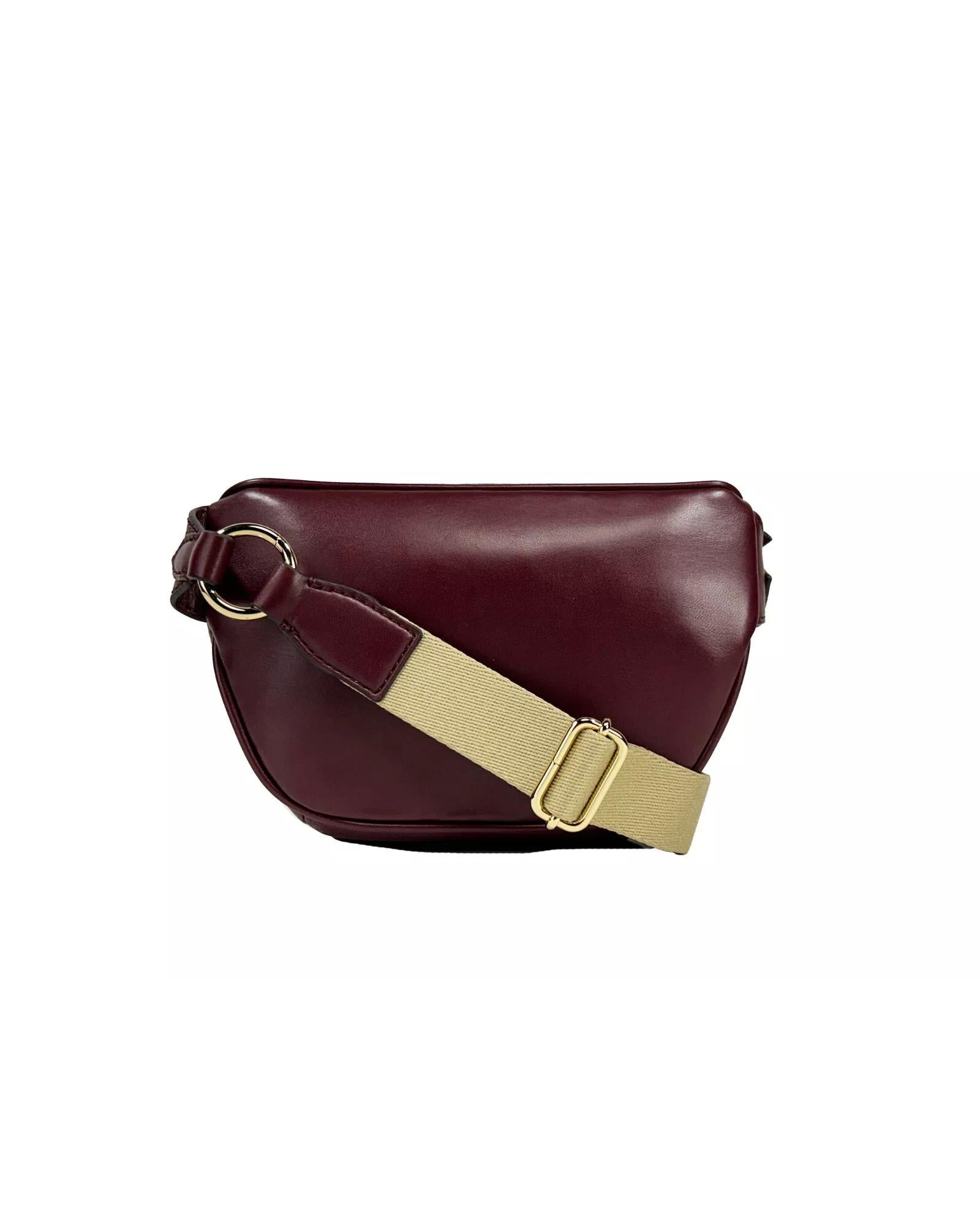 Michael Kors Women's Leather Maise 2 in 1 Fanny Waist Pack Bag Maroon - One Size 4