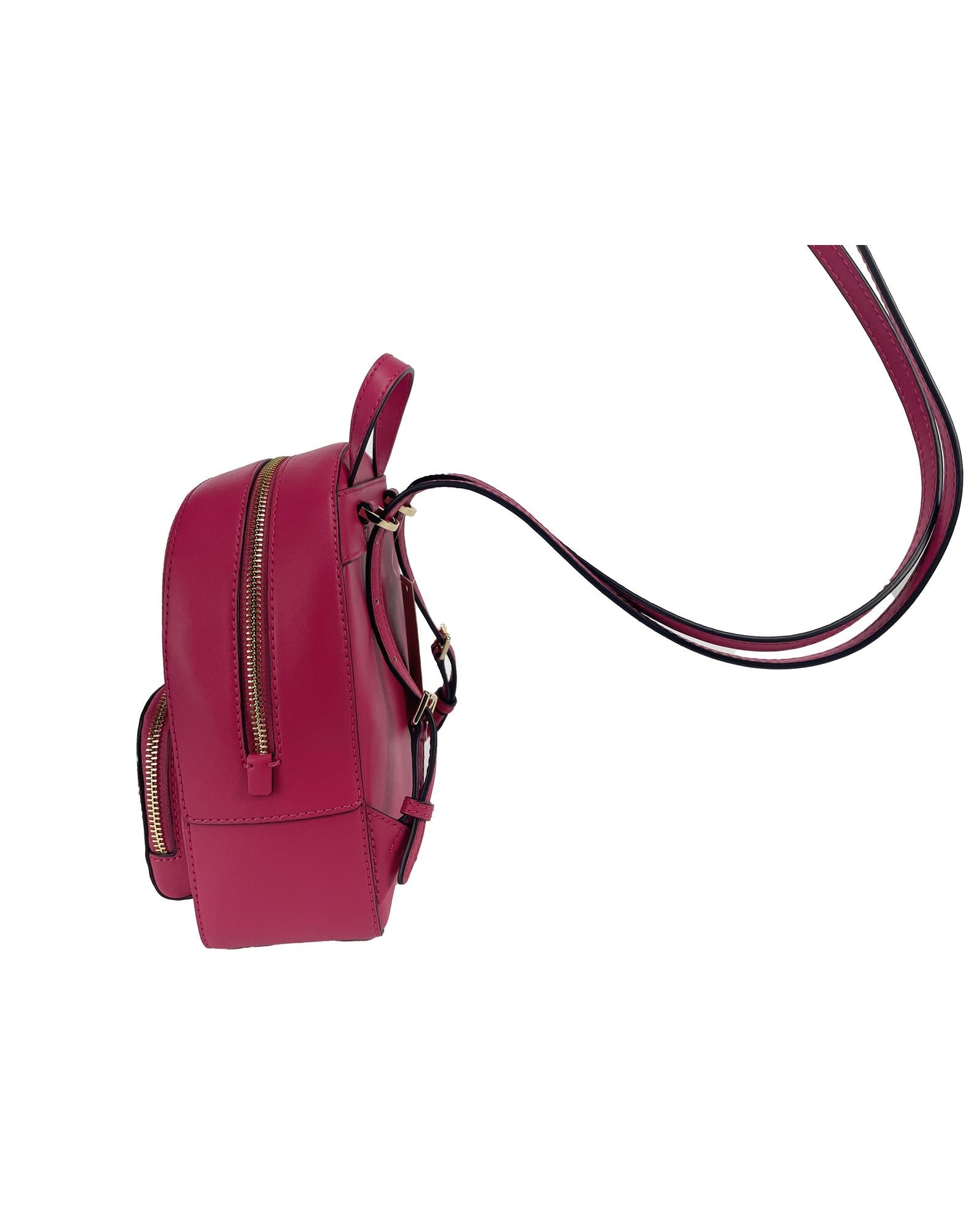 Michael Kors Women's Jaycee Mini XS Pebbled Leather Zip Pocket Backpack Bag - One Size