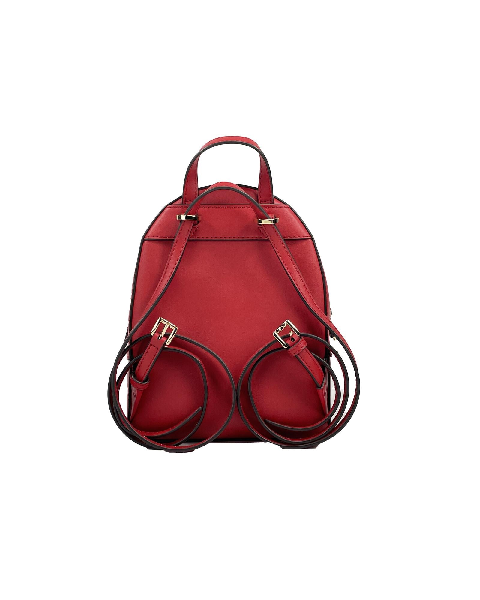 Michael Kors Women's Jaycee Mini XS Leather Zip Pocket Backpack Red - One Size 3