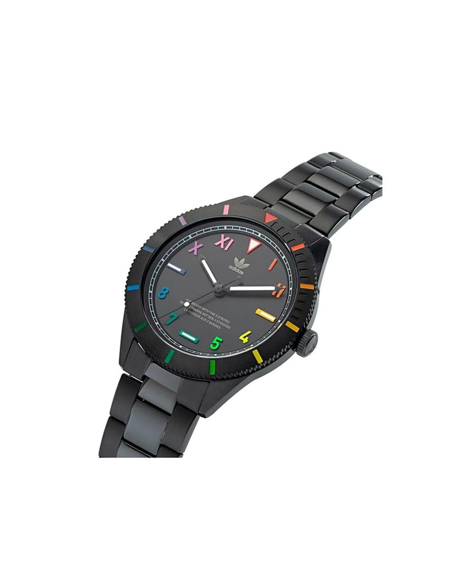 Adidas Unisex's Black Stainless Steel Watch - One Size 3