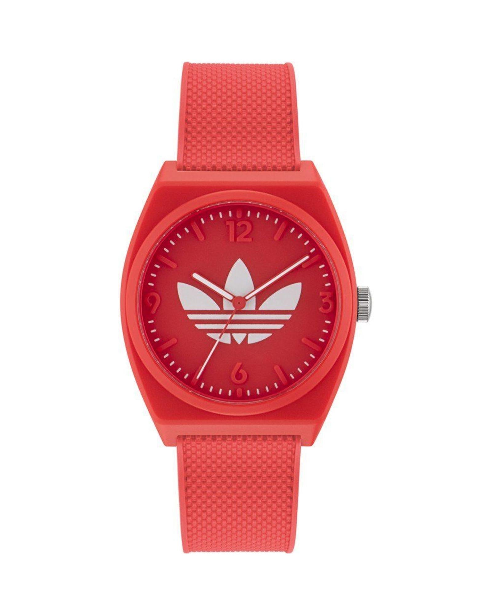 Adidas Unisex's Red Silicone Watch - One Size