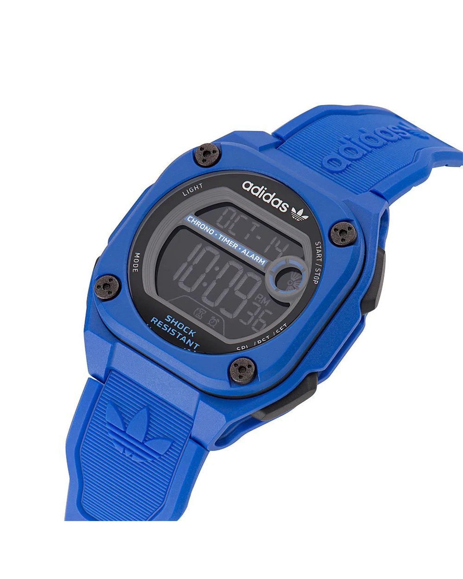 Adidas Unisex's Blue Silicone Watch - One Size 3