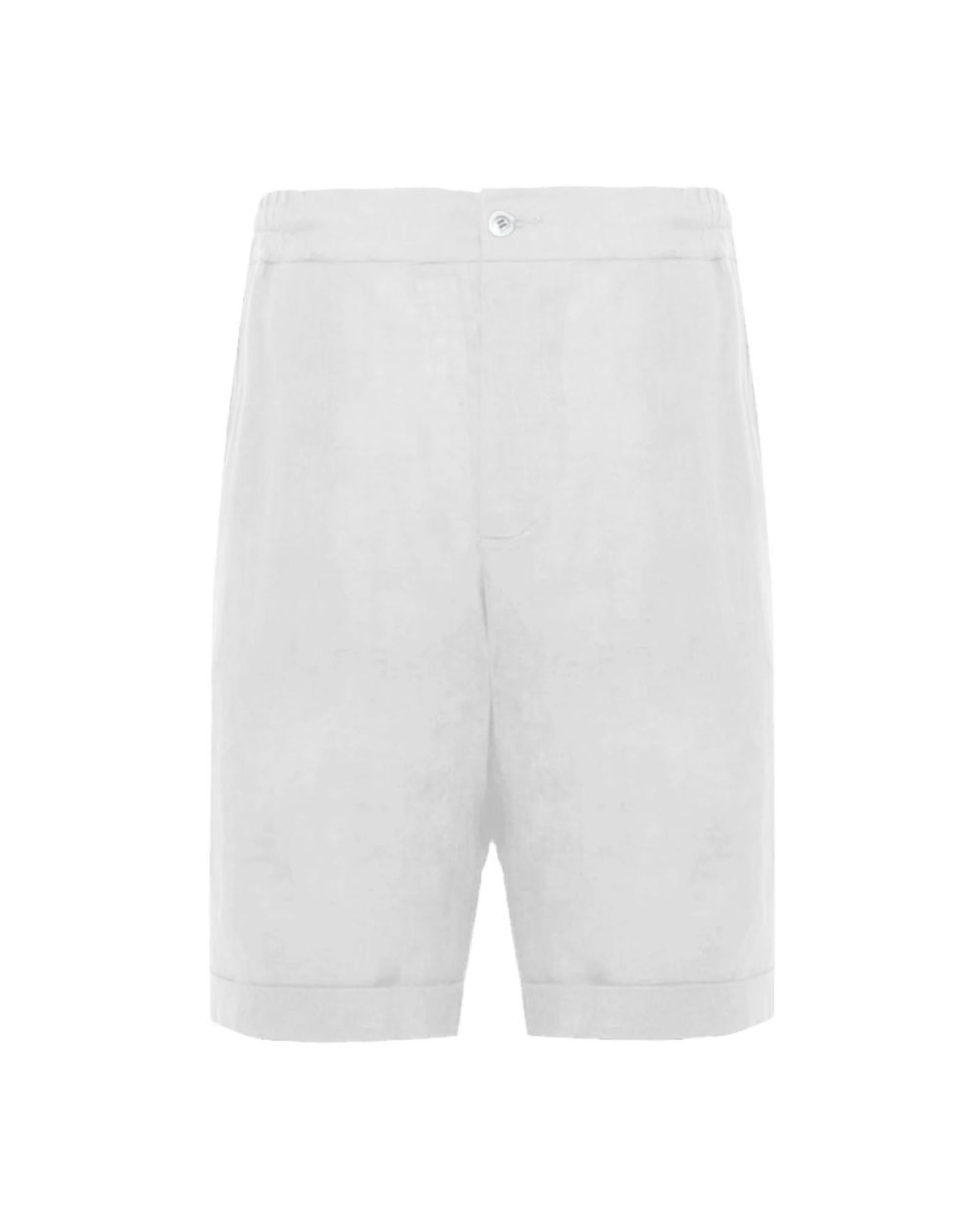 Alpha Studio Men's White Linen Short - 48 IT