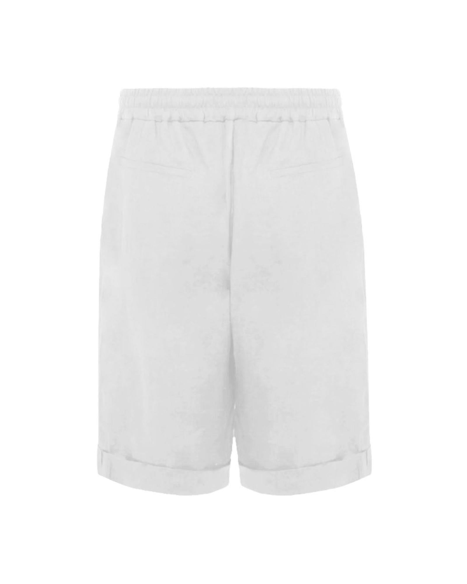 Alpha Studio Men's White Linen Short - 48 IT