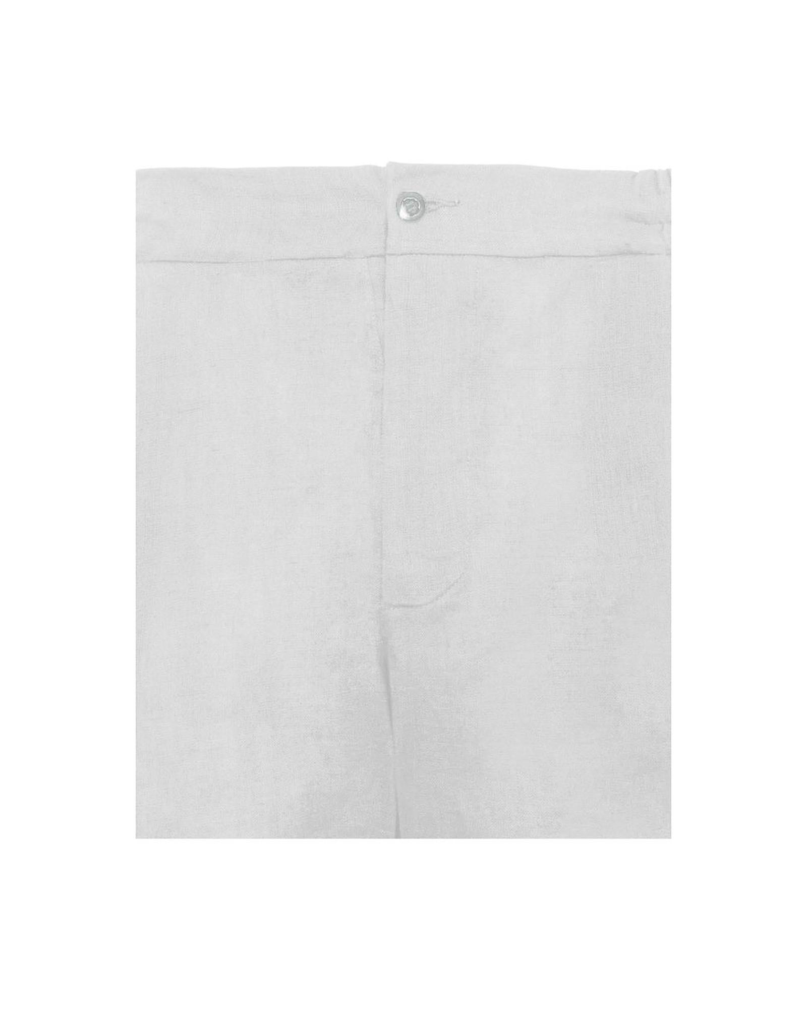 Alpha Studio Men's White Linen Short - 48 IT 3