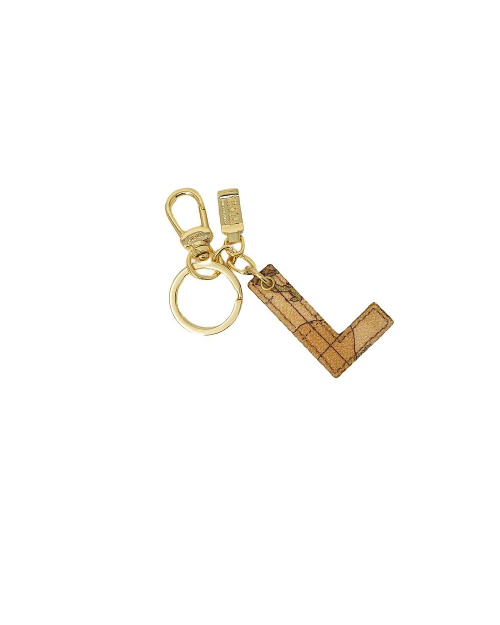 Alviero Martini Prima Classe Women's Beige Leather Keychain - One Size