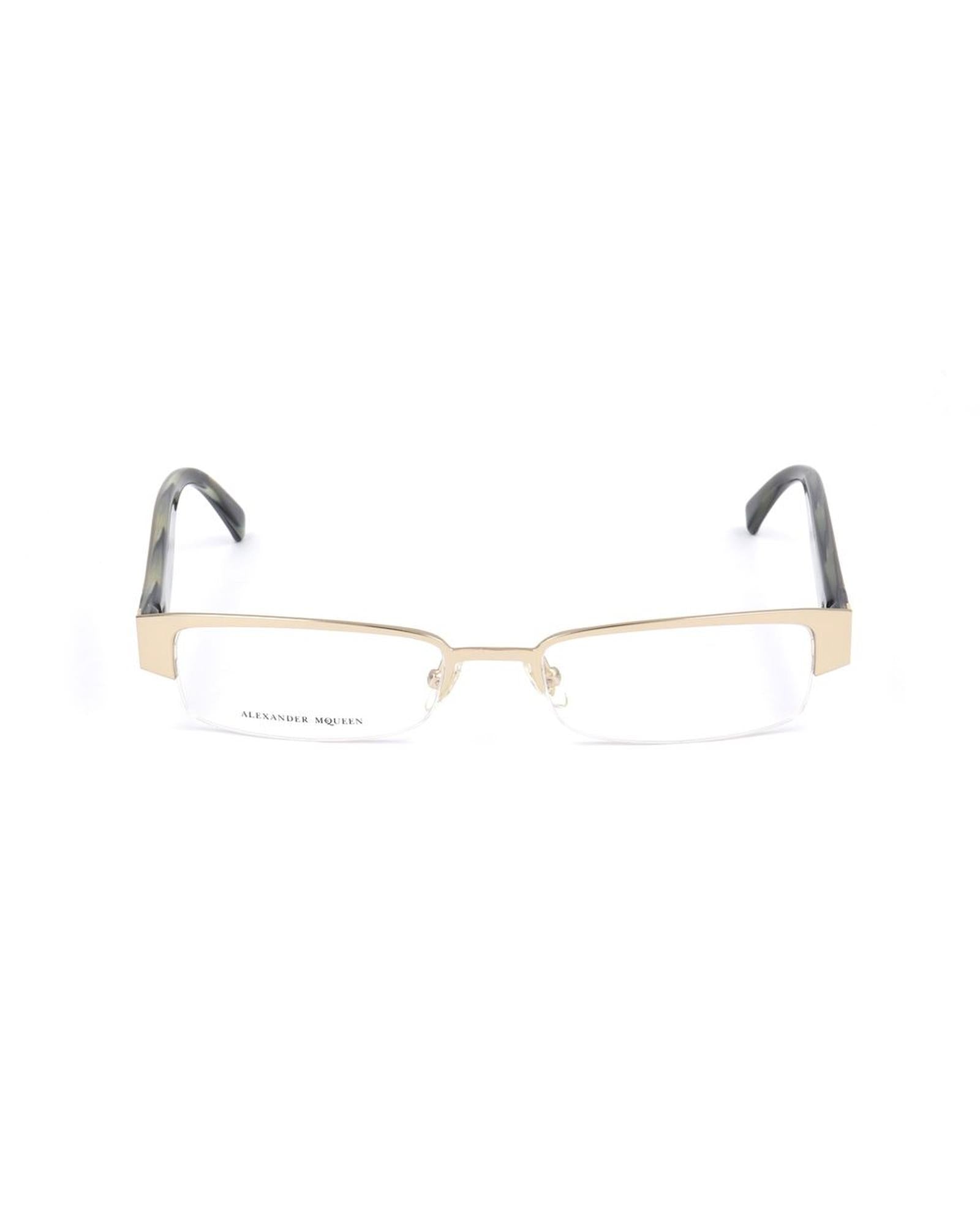 Alexander McQueen Unisex's Gold Metal Frames - One Size