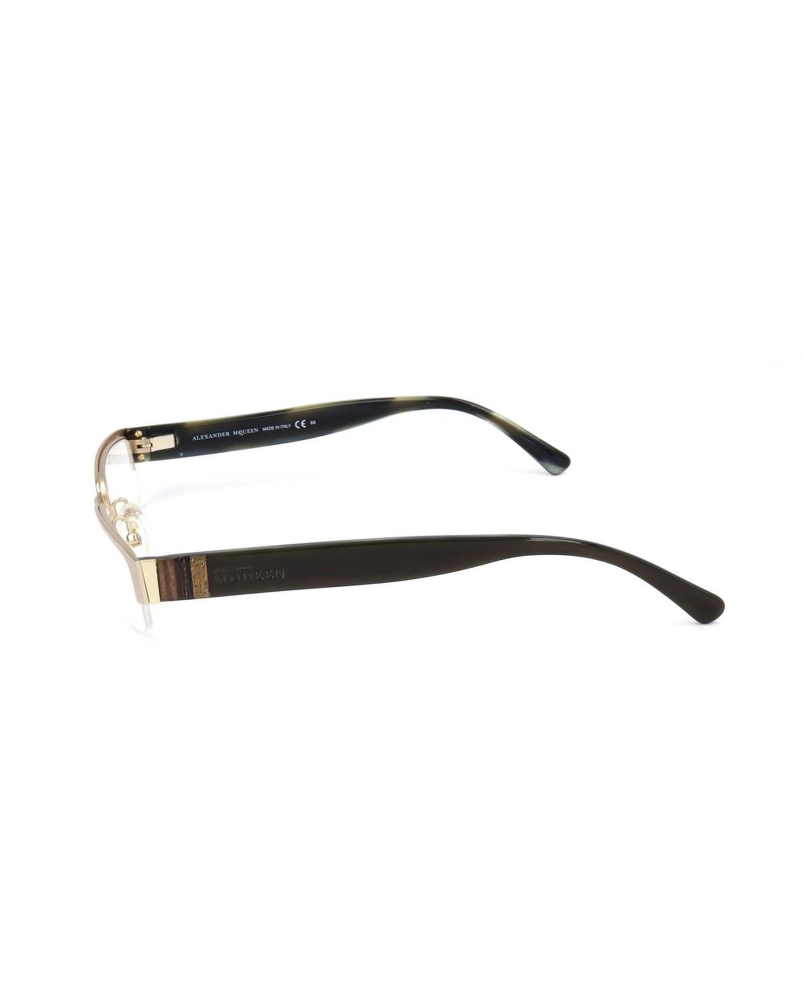 Alexander McQueen Unisex's Gold Metal Frames - One Size