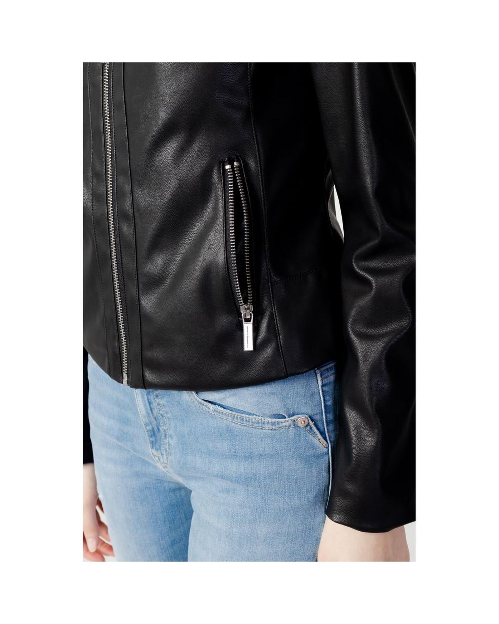 Armani Exchange Women's Black Polyester Jackets & Coat - 42 IT 4