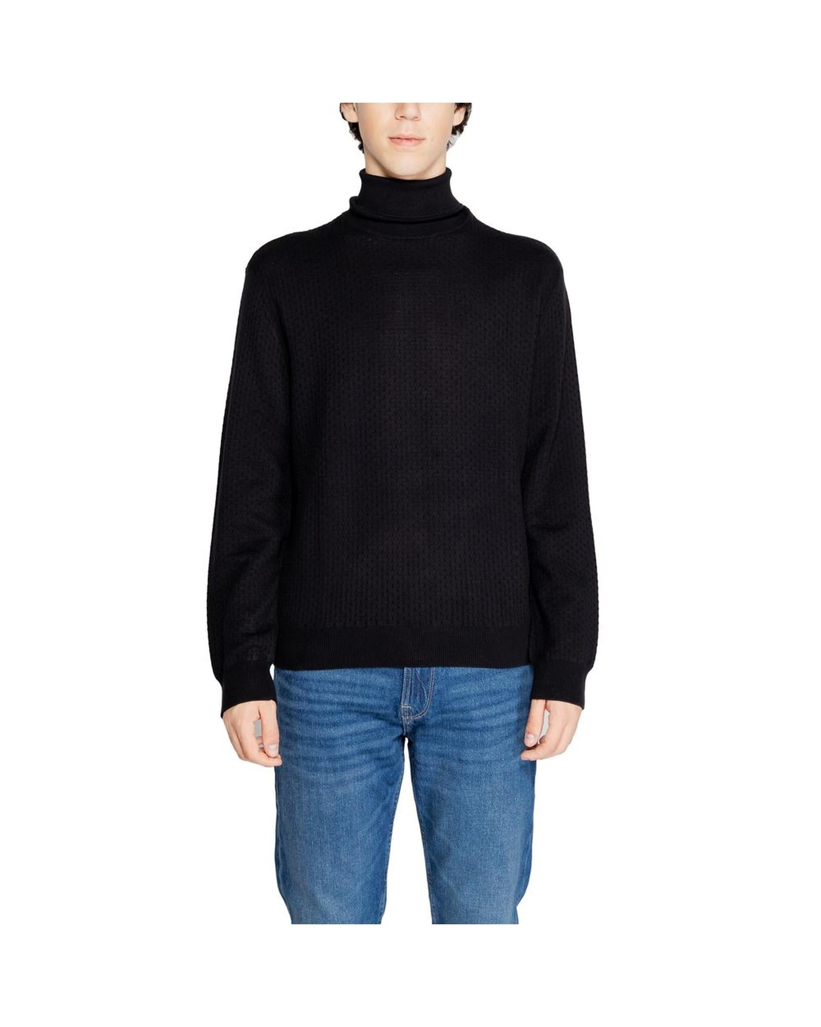 Armani Exchange Men's Black Cotton Sweater - 46 IT