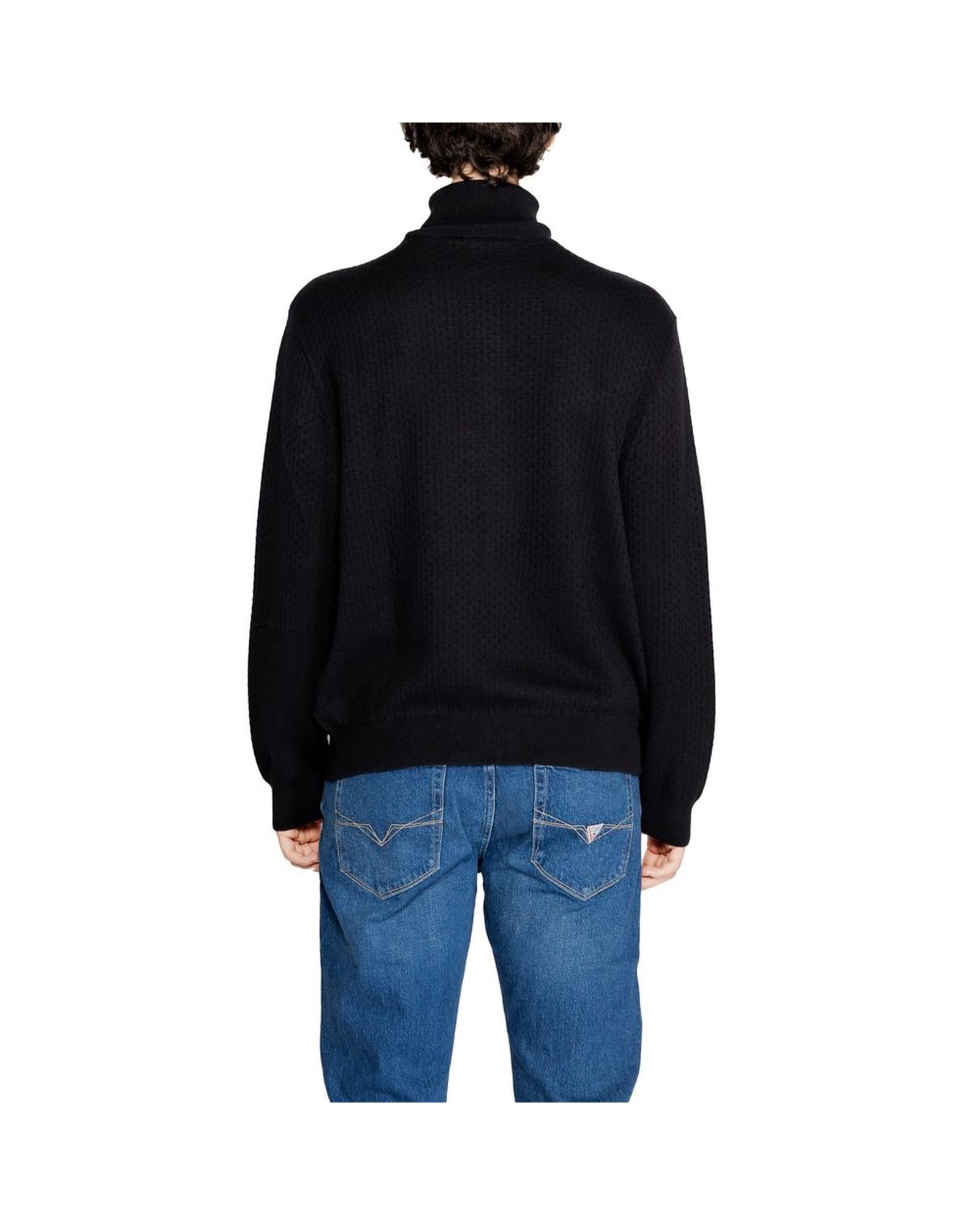 Armani Exchange Men's Black Cotton Sweater - 46 IT