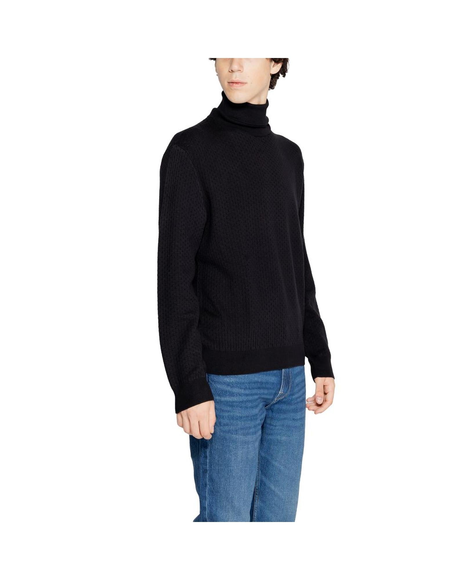 Armani Exchange Men's Black Cotton Sweater - 46 IT 3
