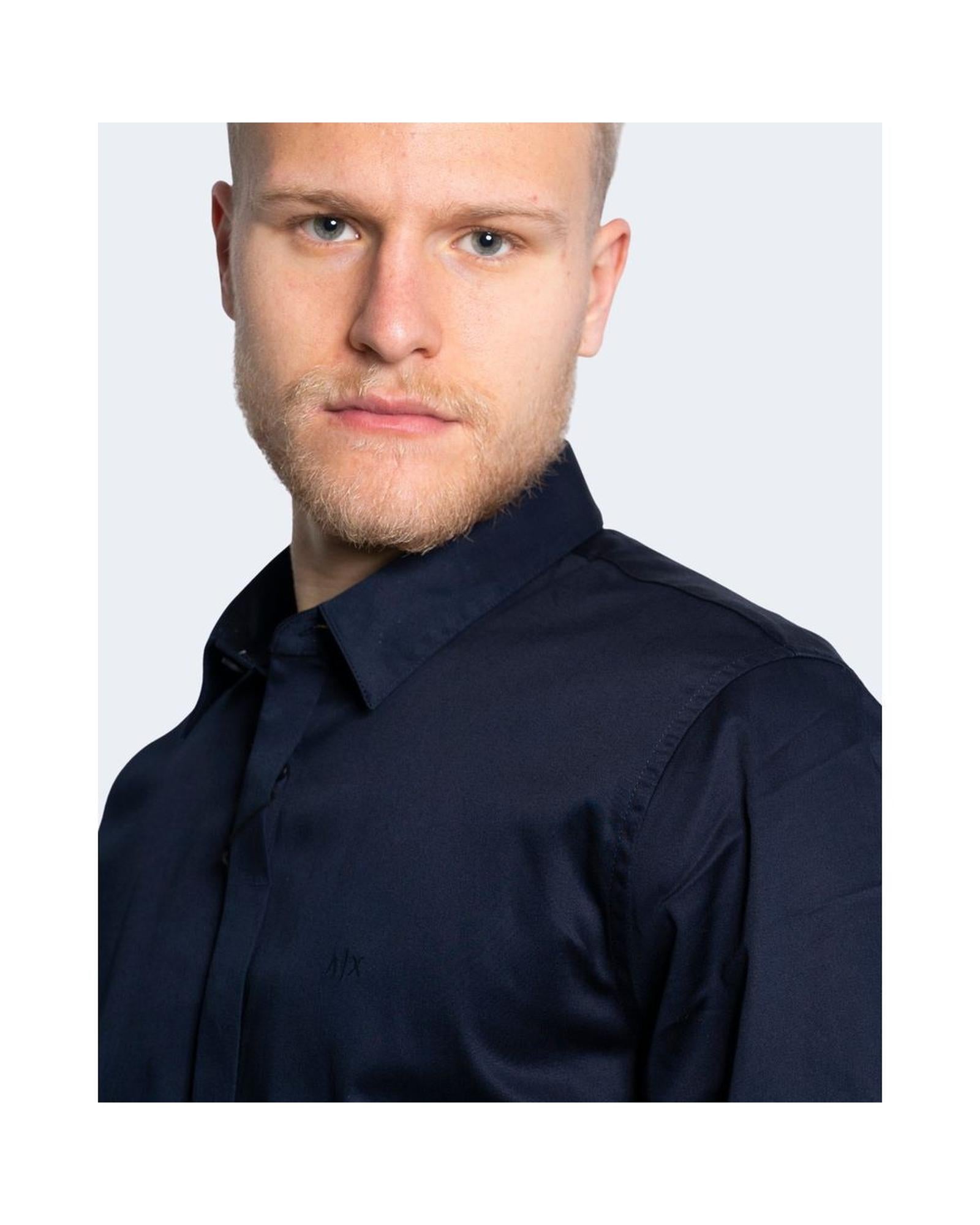 Armani Exchange Men's Blue Cotton Shirt - 44 IT 3