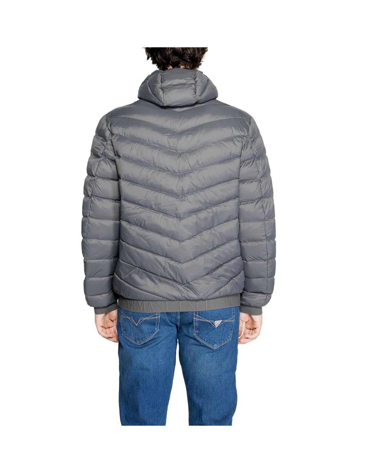 Armani Exchange Men's Gray Polyester Jacket - 48 IT