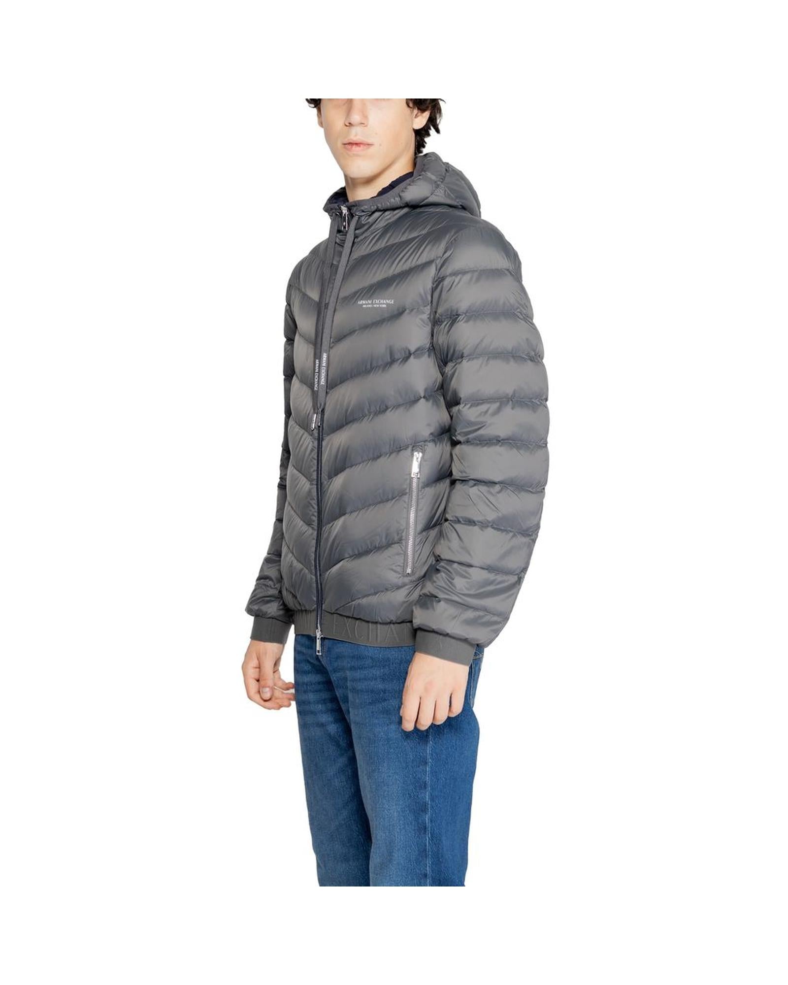 Armani Exchange Men's Gray Polyester Jacket - 48 IT 3