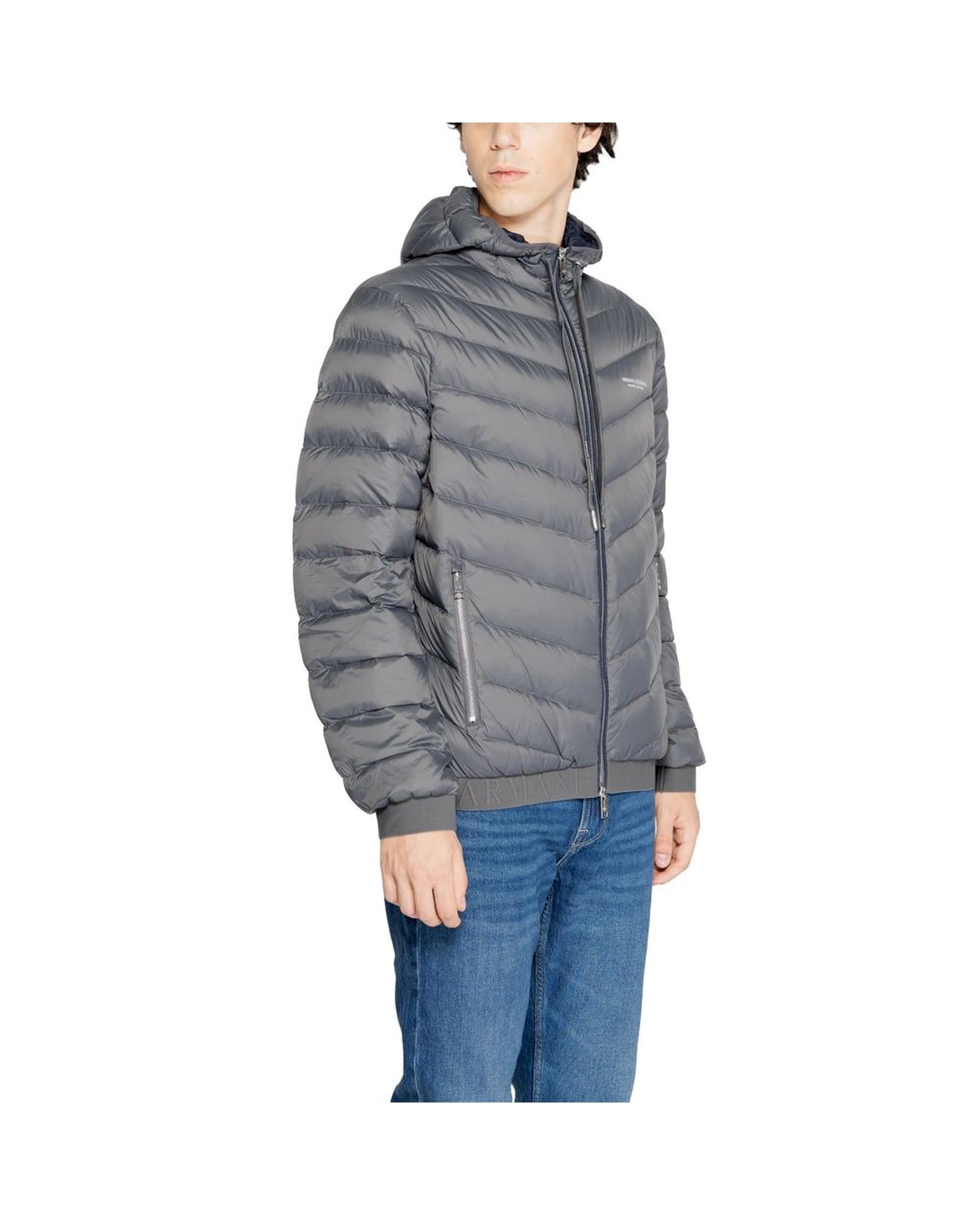 Armani Exchange Men's Gray Polyester Jacket - 48 IT 4