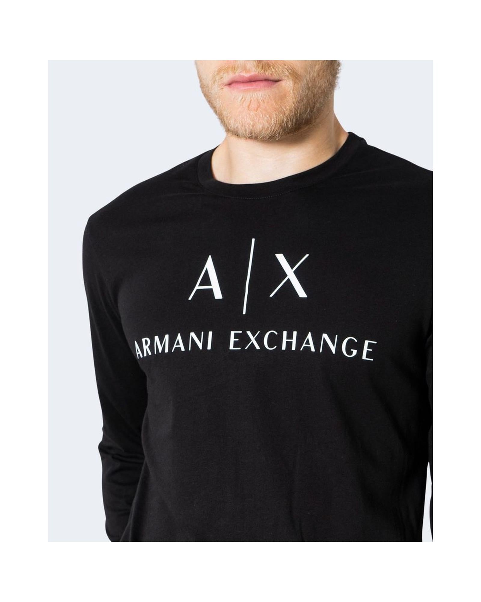 Armani Exchange Men's Black Cotton Shirt - 44 IT 3