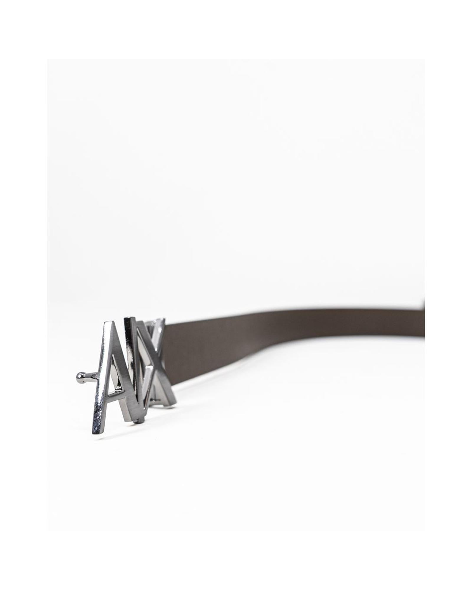 Armani Exchange Men's Black Leather Belt - 100 cm 3