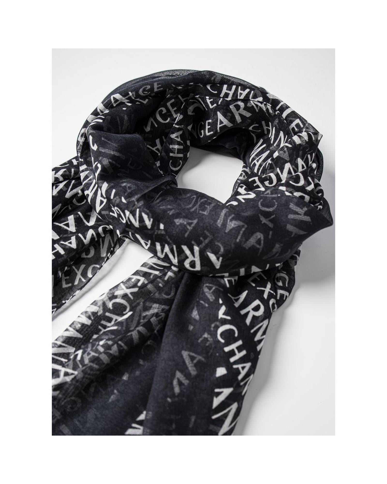 Armani Exchange Women's Black Modal Scarf - One Size 3