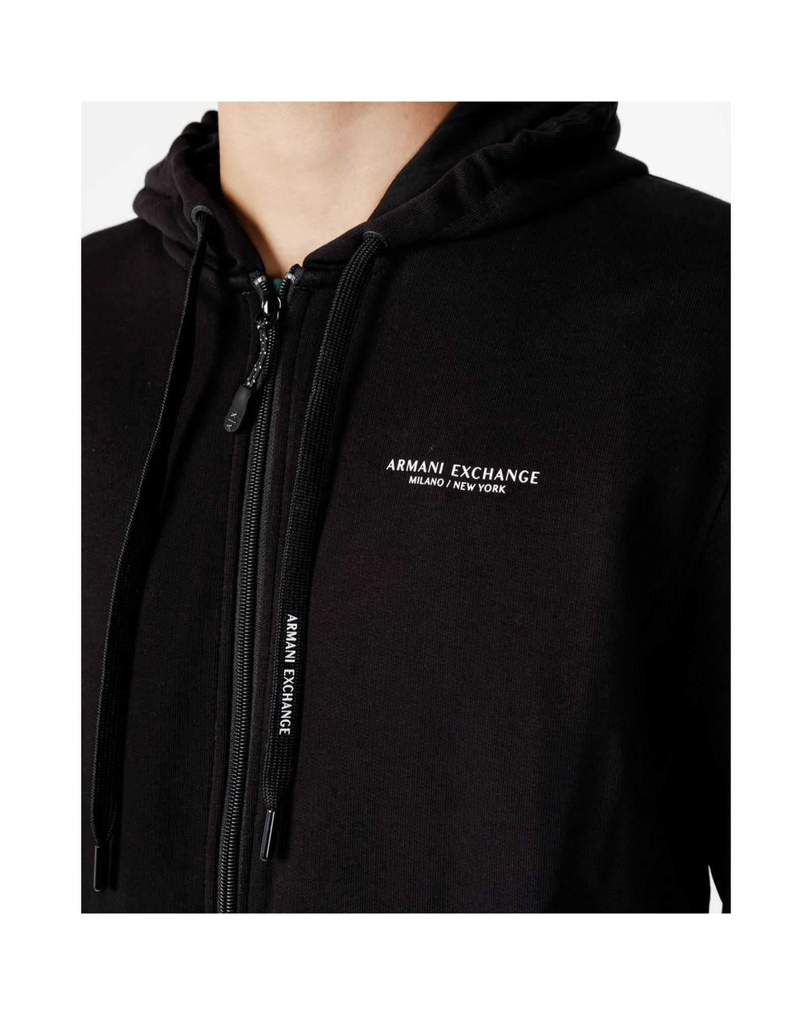 Armani Exchange Men's Black Cotton Sweater - 44 IT 3