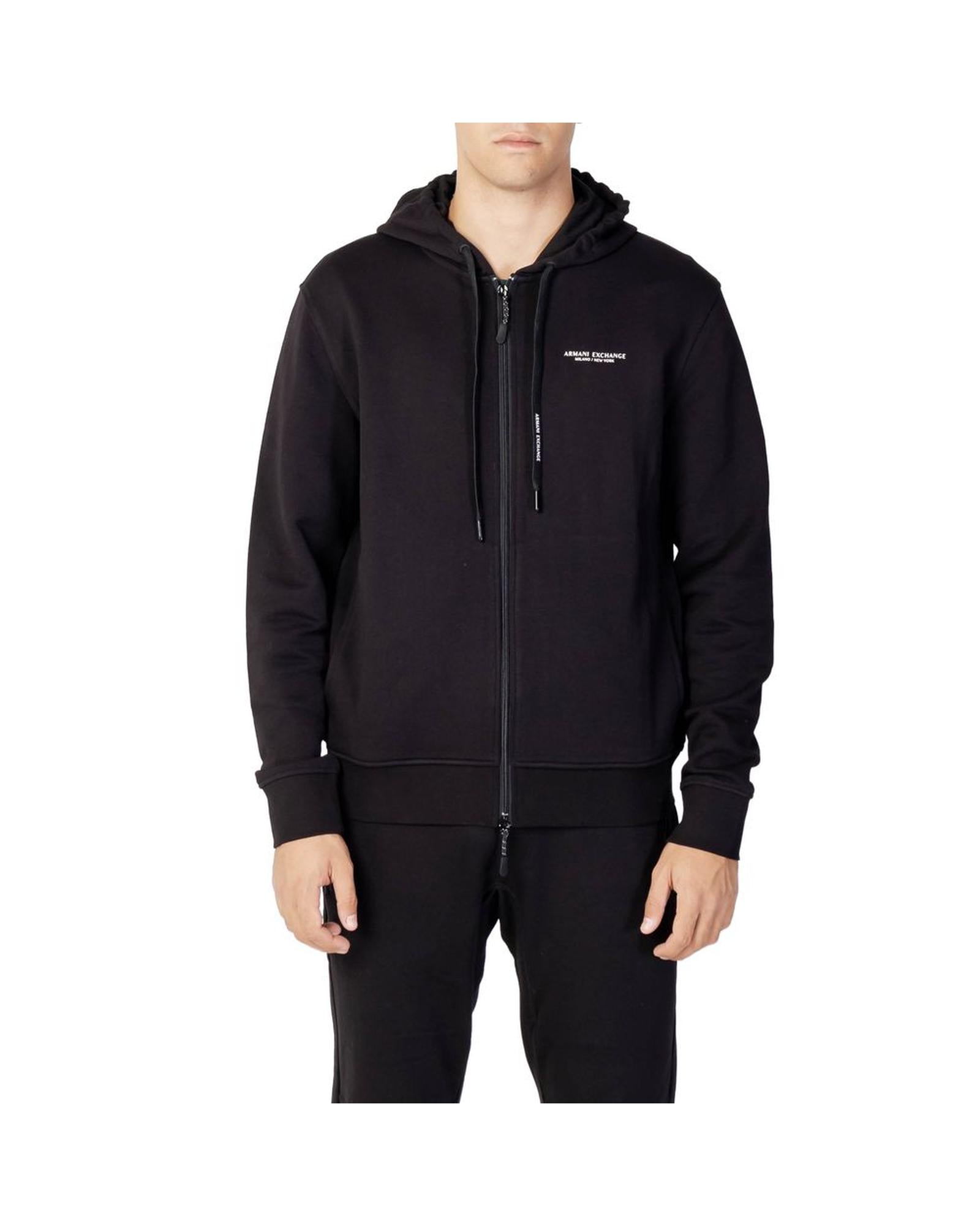Armani Exchange Men's Black Cotton Sweater - 46 IT