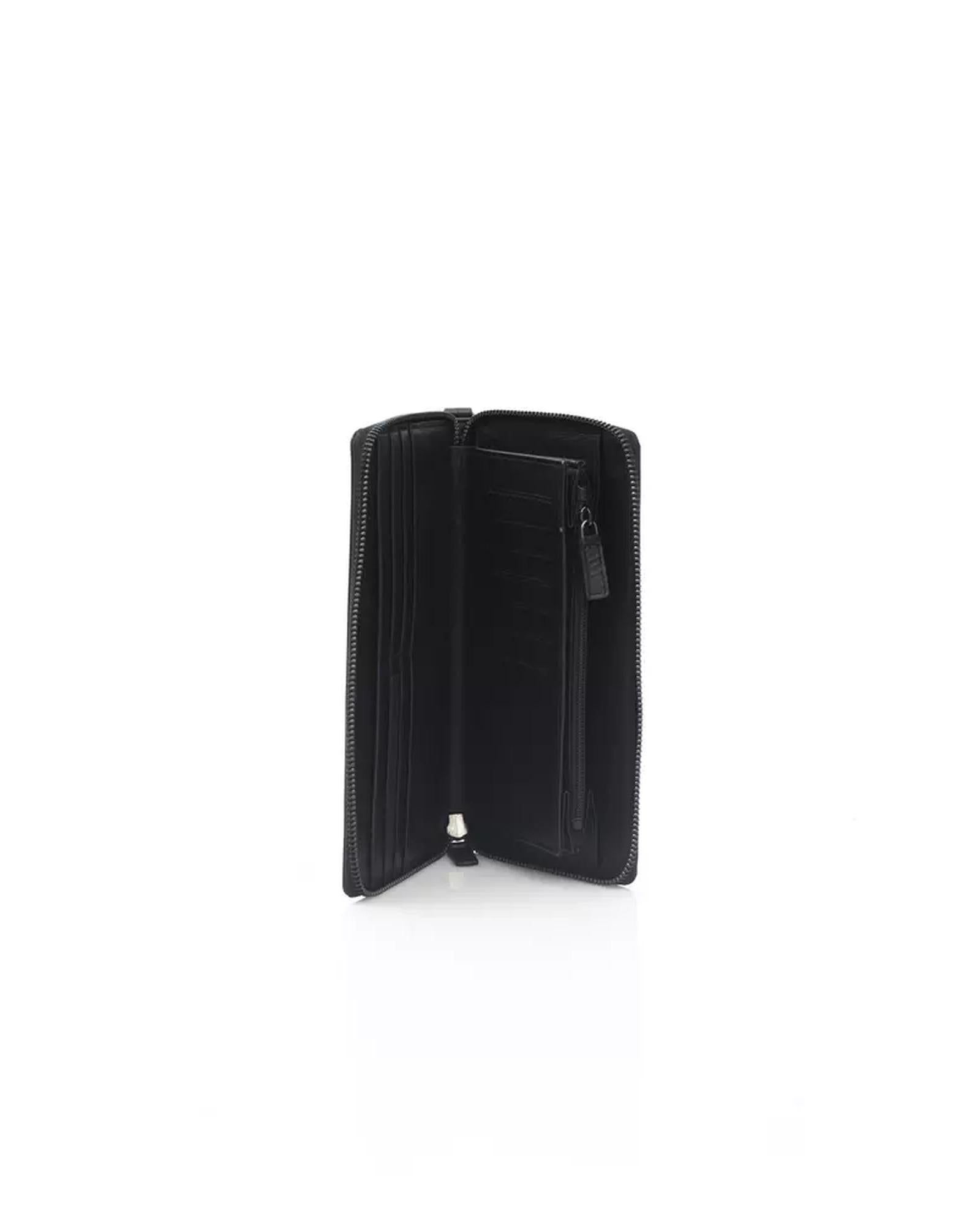 Automobili Lamborghini Men's Sleek Calfskin Leather Zip Wallet - One Size 5