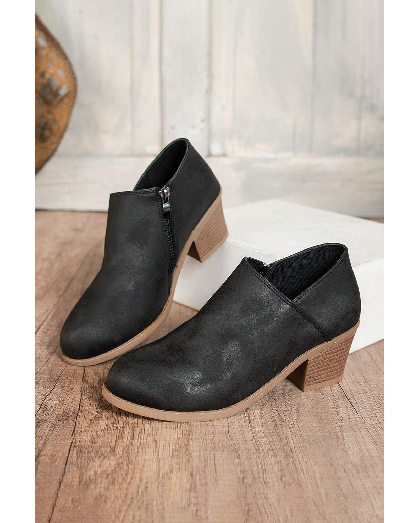 Black Tulip Opening Suede Ankle Boots - 41 EU 3