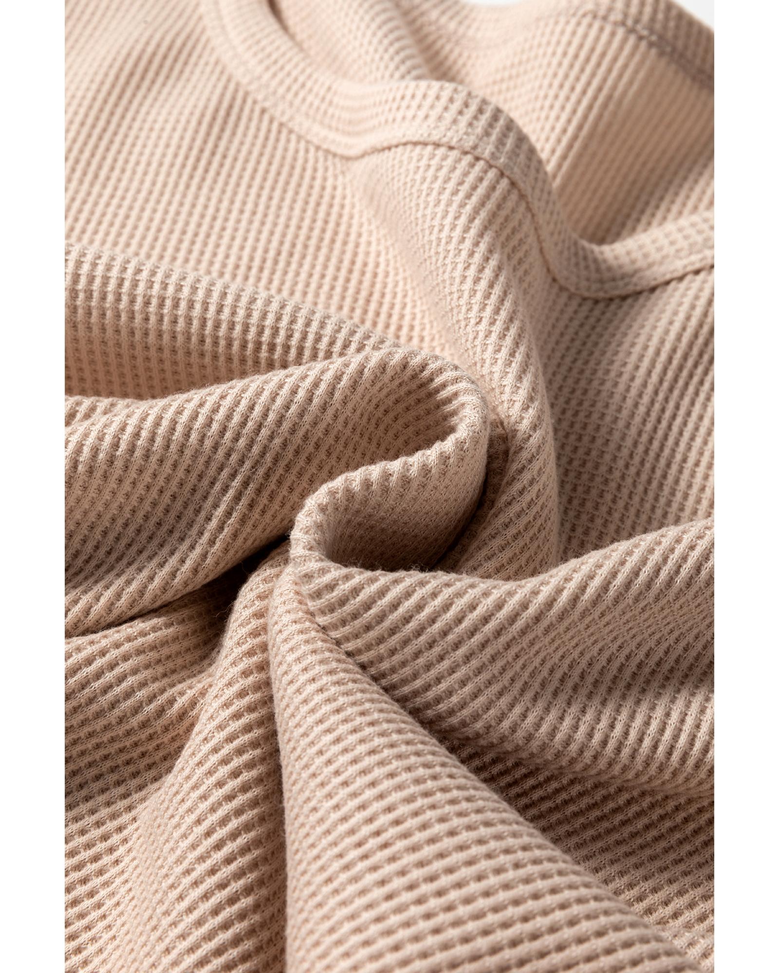 Parchment Textured Long Sleeve T Shirt and Pants Lounge Set - XL 7