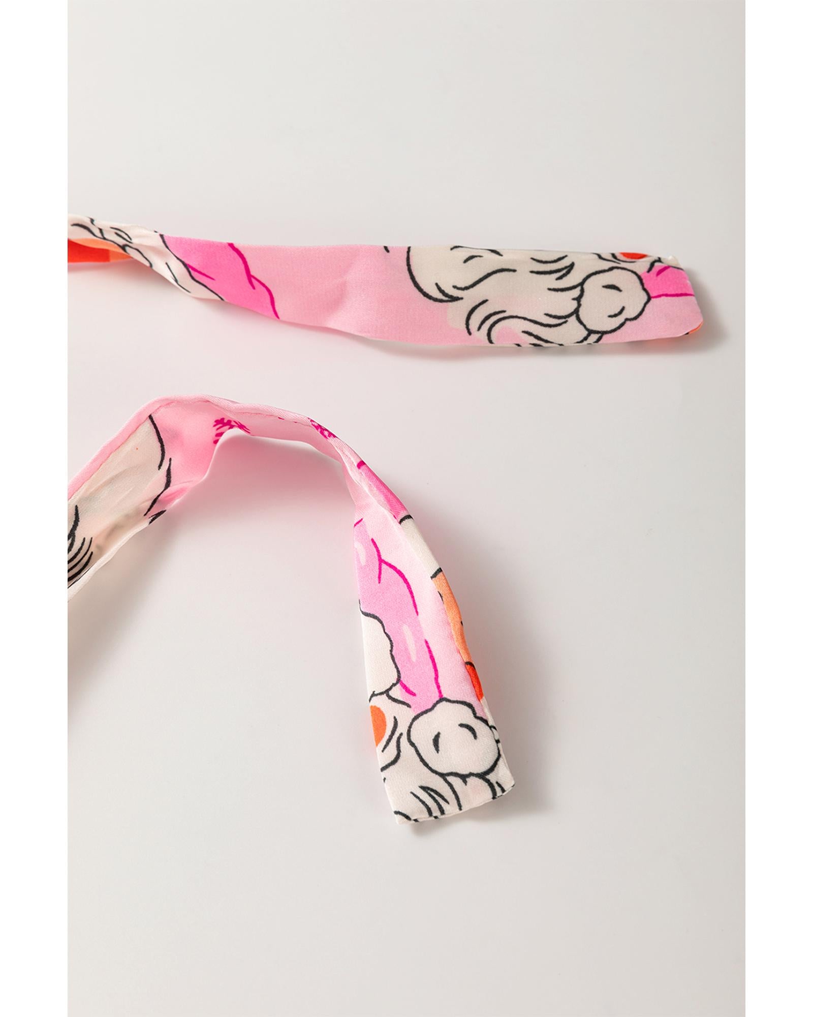 Pink Santa Claus Snowflake Long Sleeve Shirt Christmas Pajama Set - XL 6