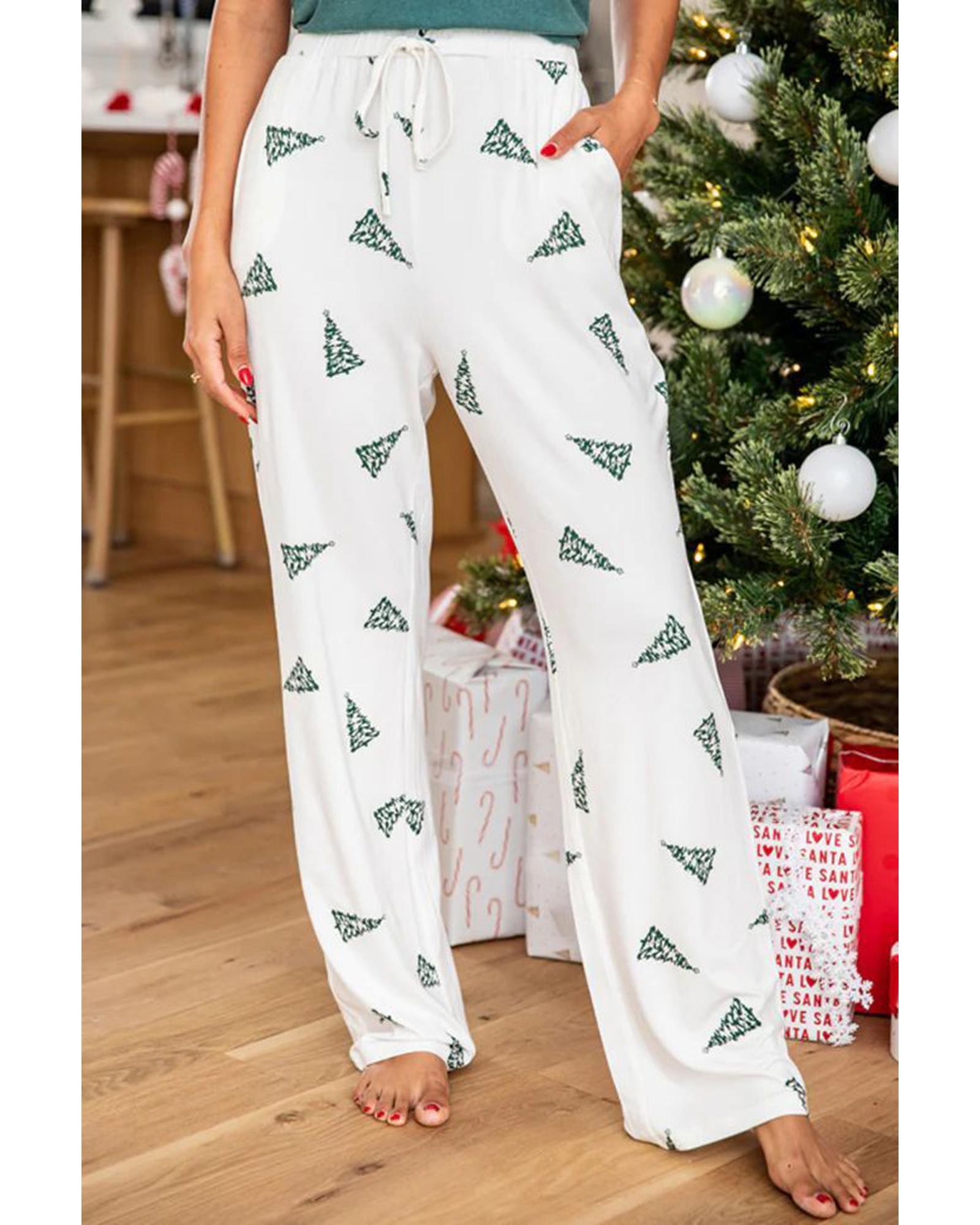 Skobeloff Christmas Tree Print Tee and Pants Lounge Set - XL 8